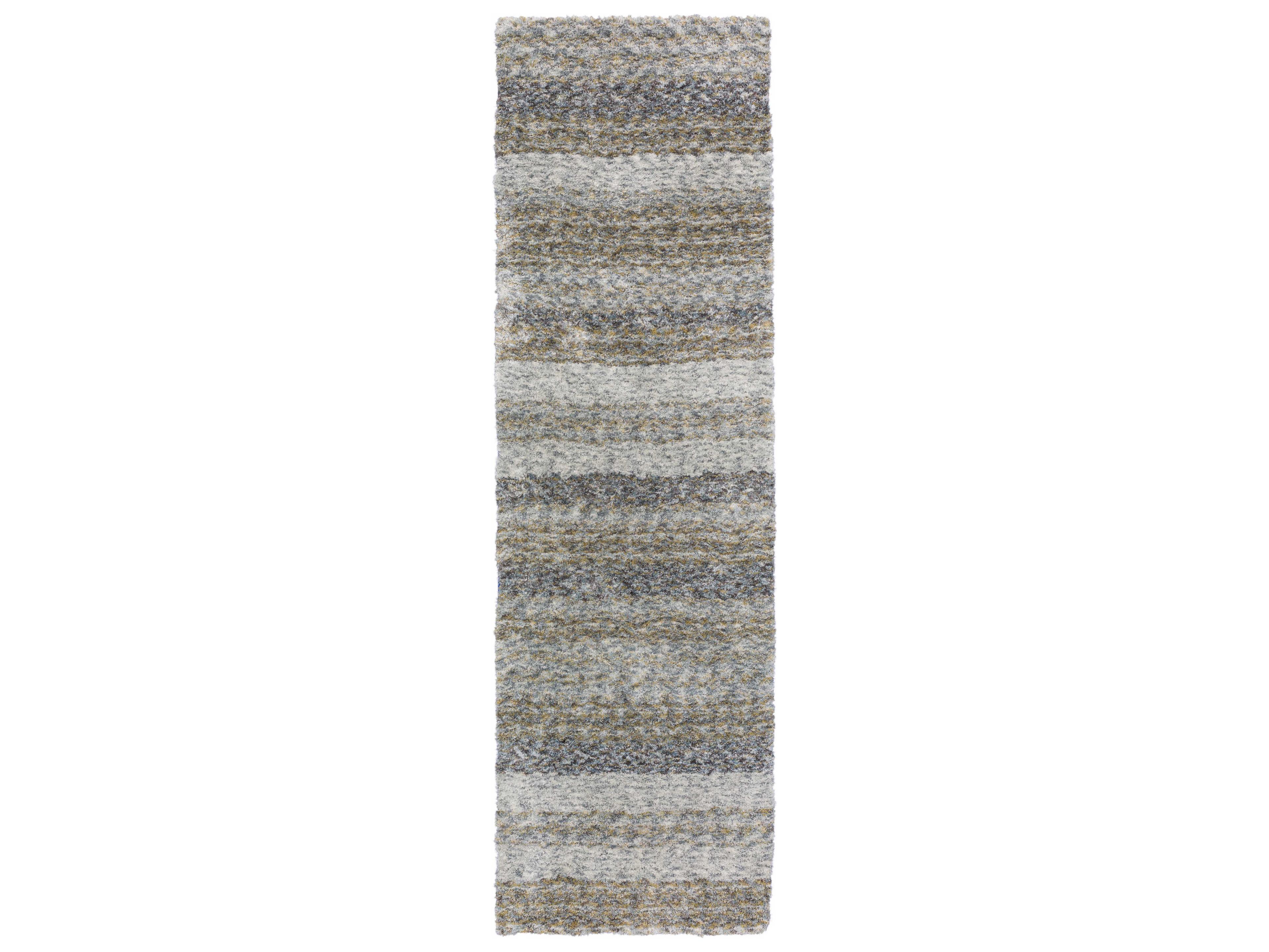 Sanibel Shag Striped Runner Area Rug