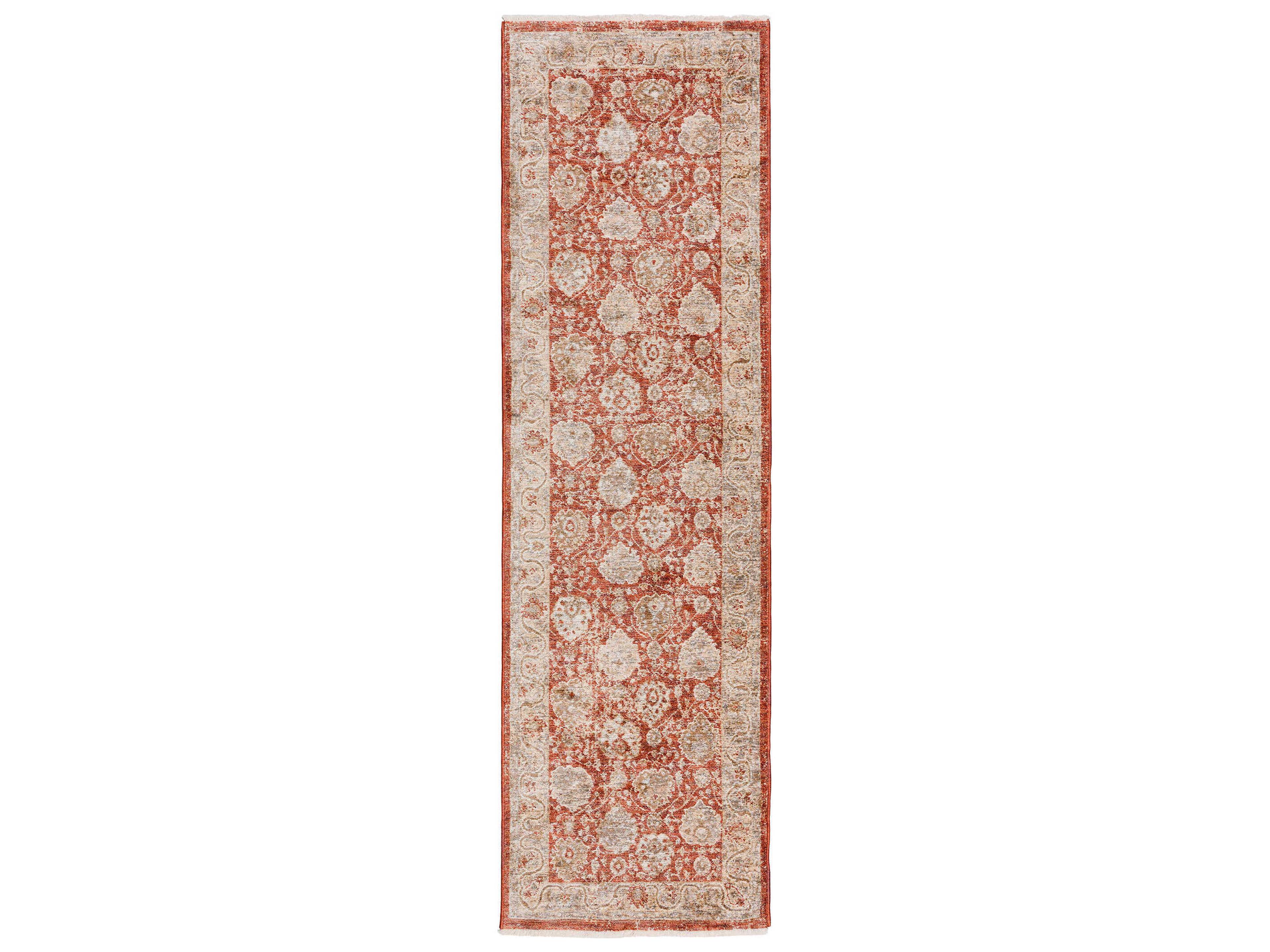 Bergama Bordered Runner Area Rug