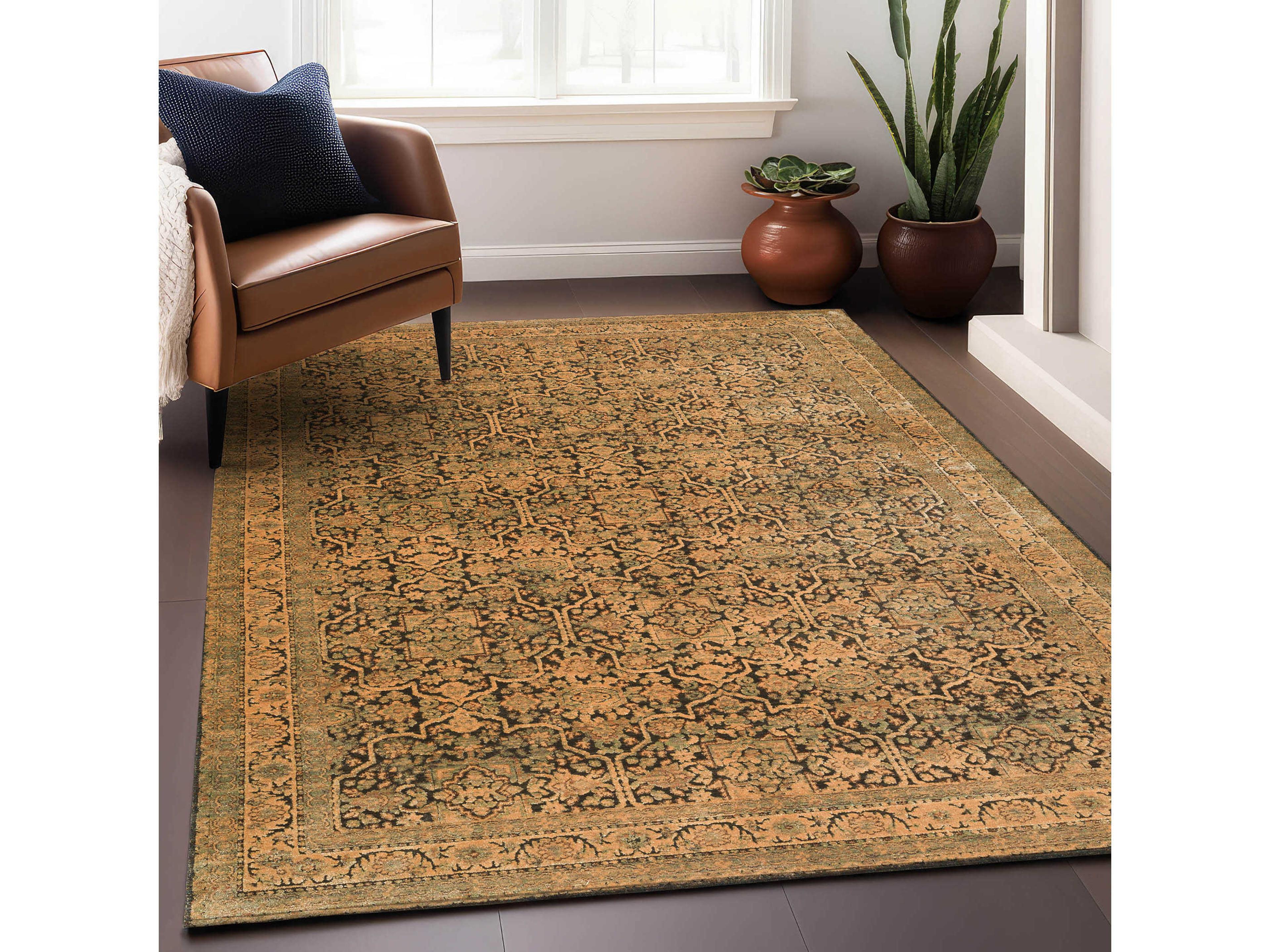Dalyn Vizcia Bordered Runner Area Rug