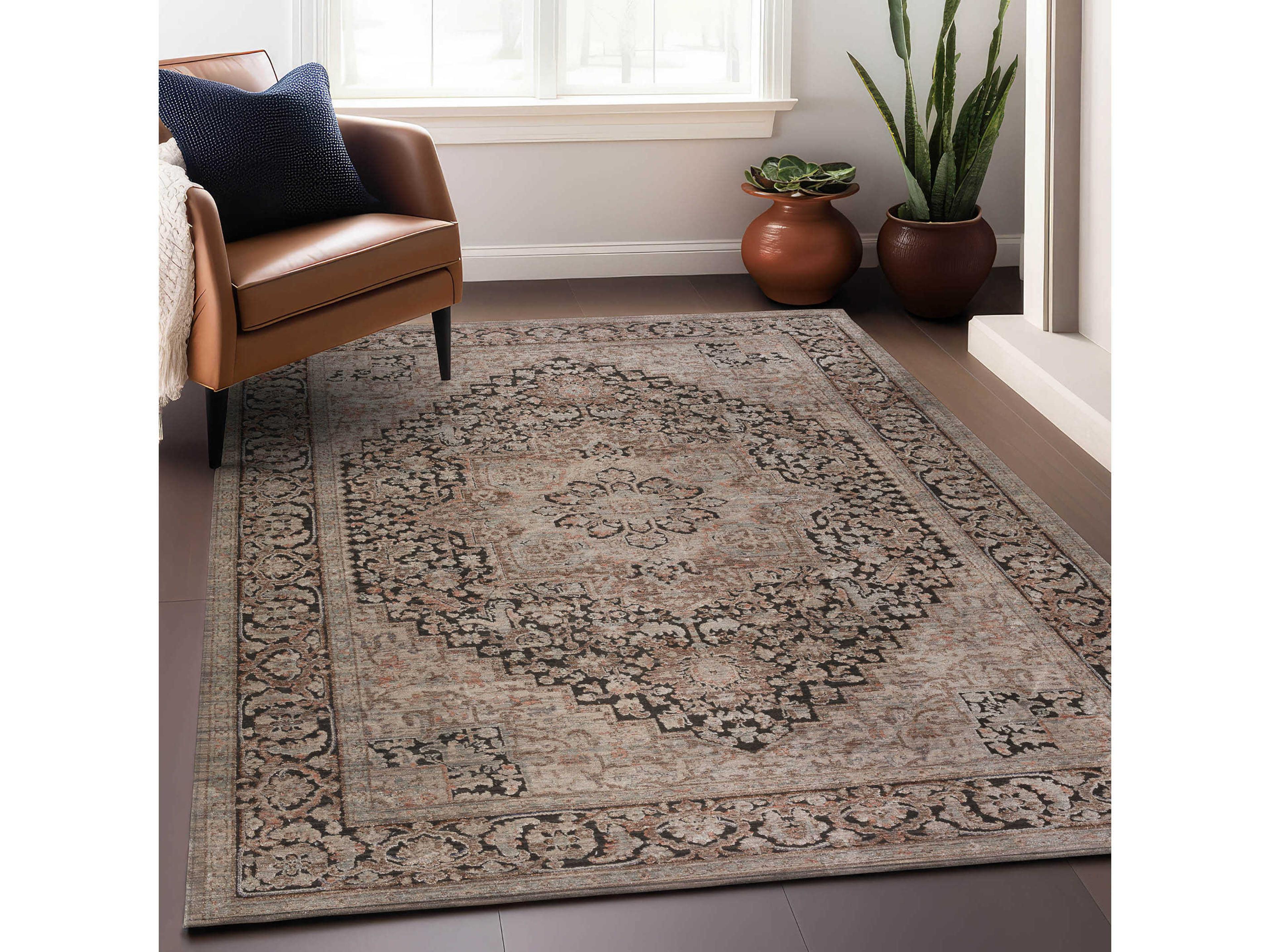 Dalyn Vizcia Bordered Runner Area Rug