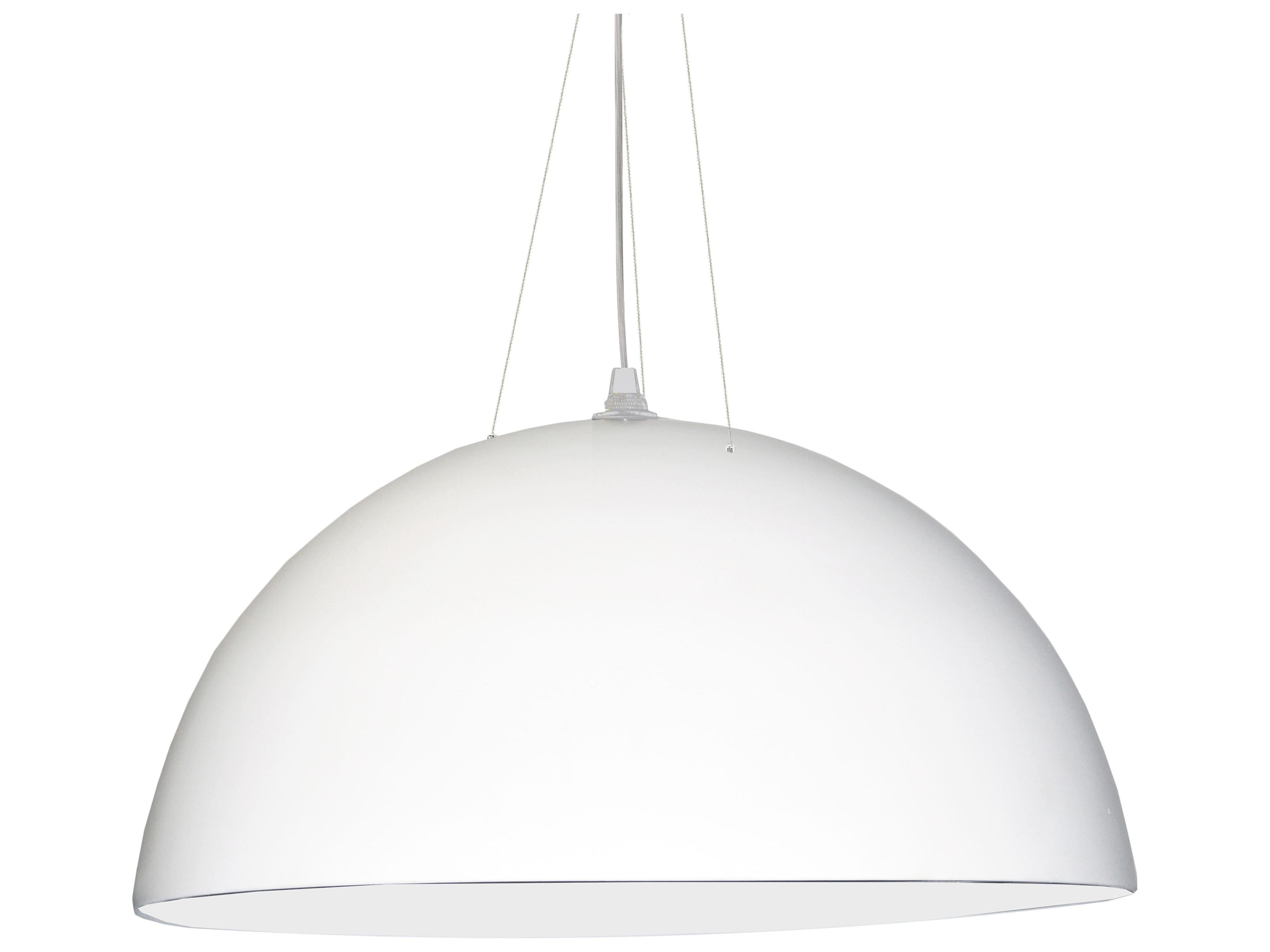 Dome 3-Light White Pendant
