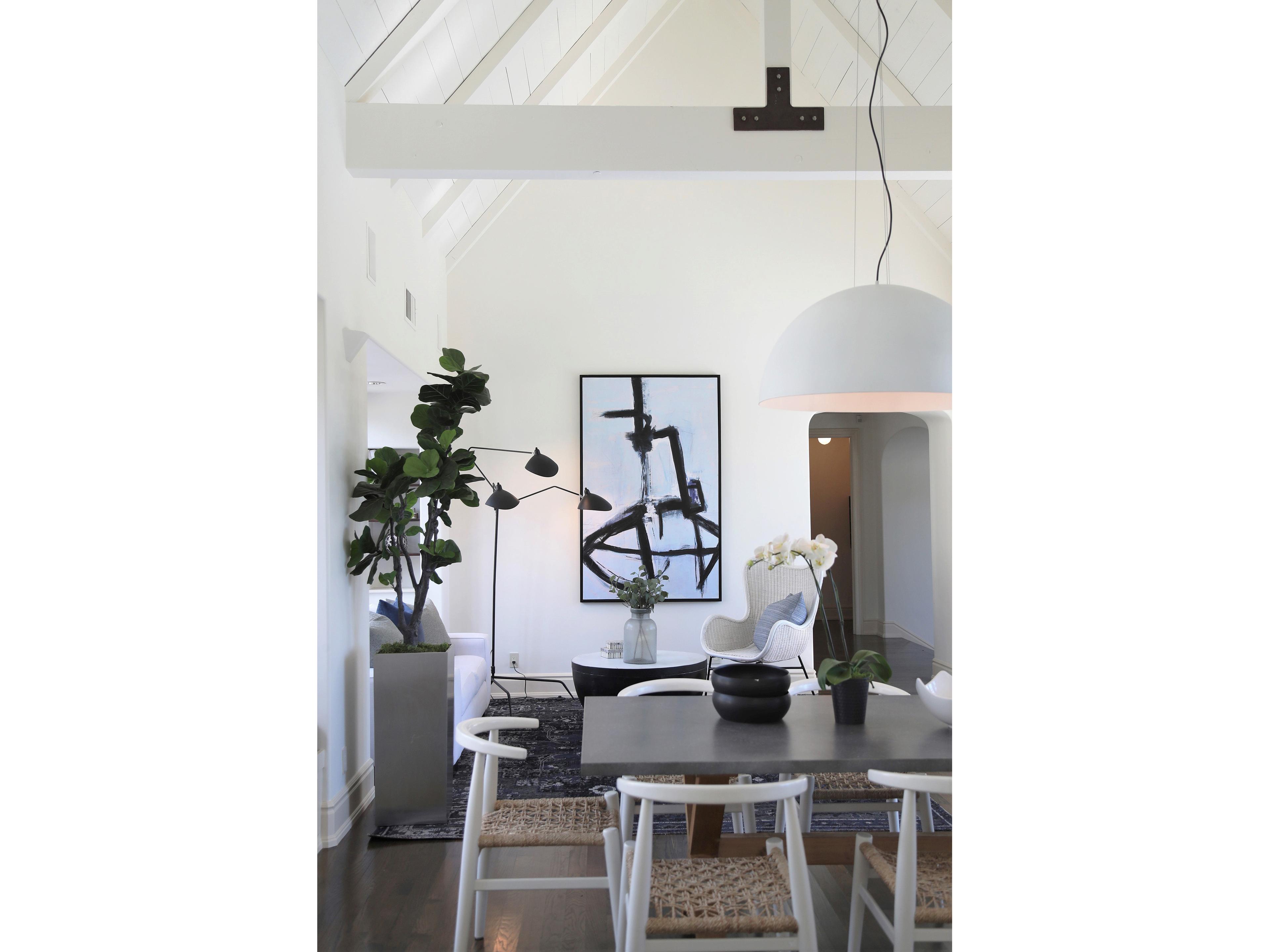 Dainolite Dome 3-Light White Pendant