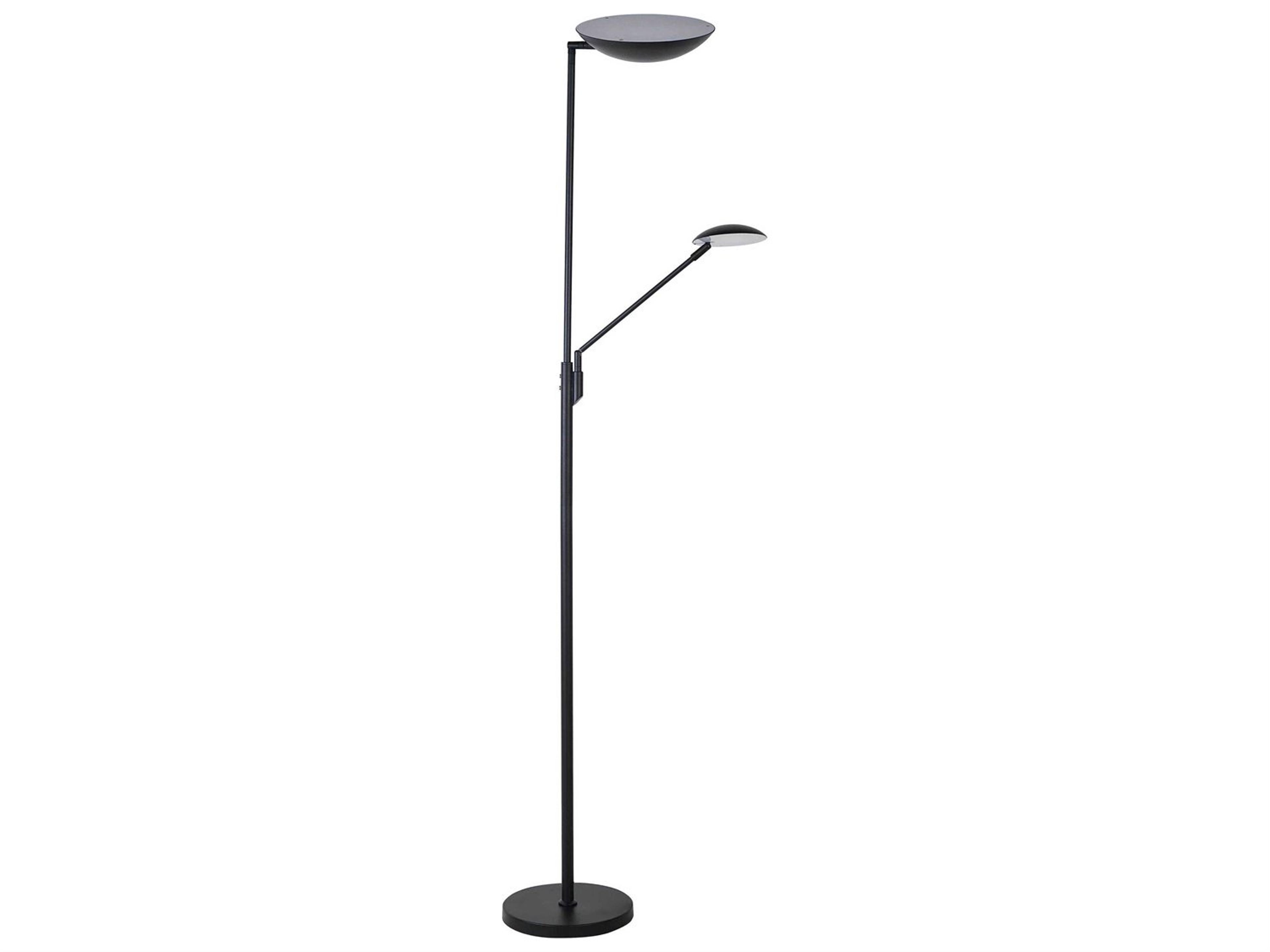 Dainolite Mother And Son Black Polished Chrome Floor Lamp