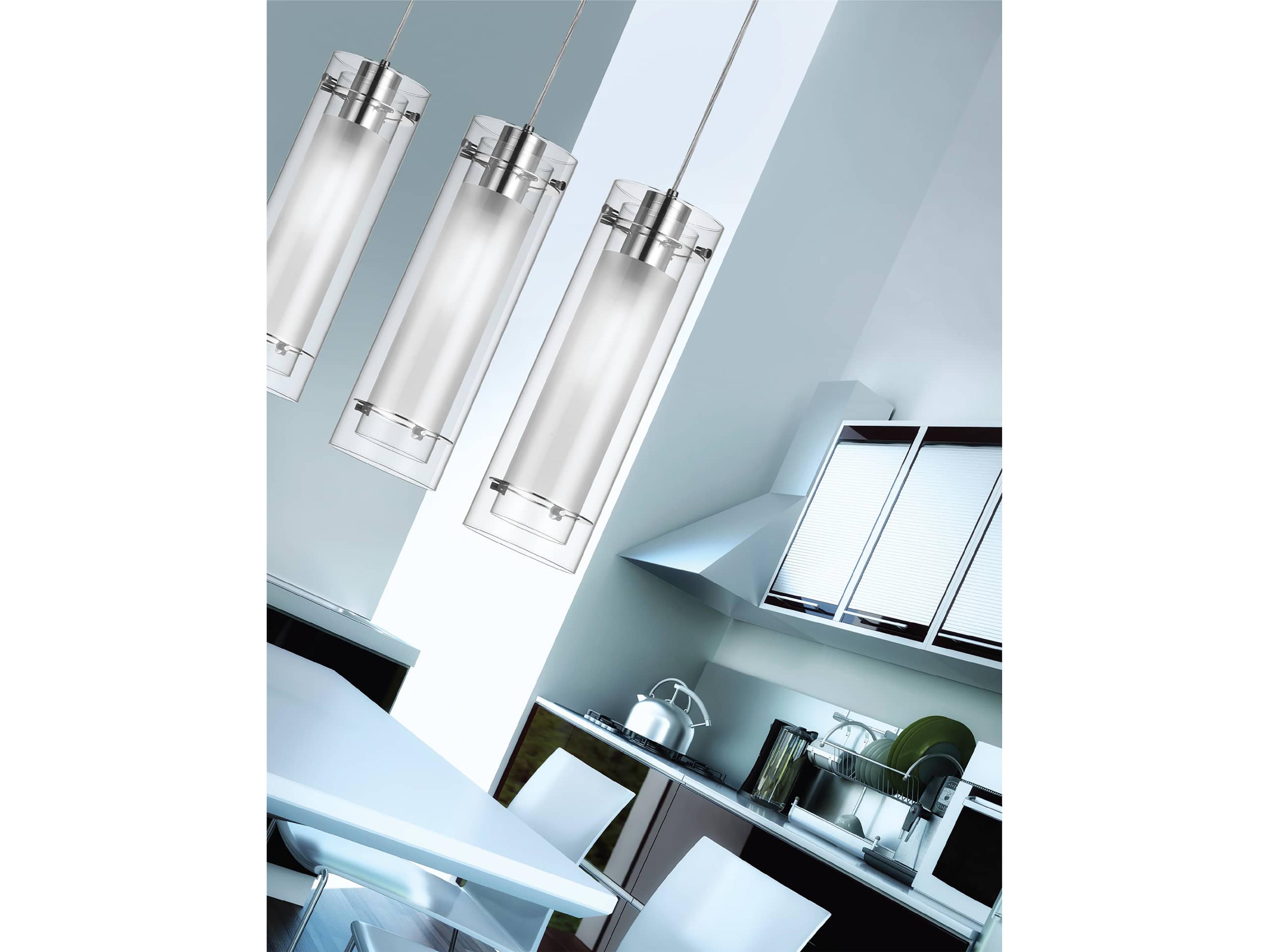 Dainolite Pasha 1-Light Polished Chrome Cylinder Mini Pendant