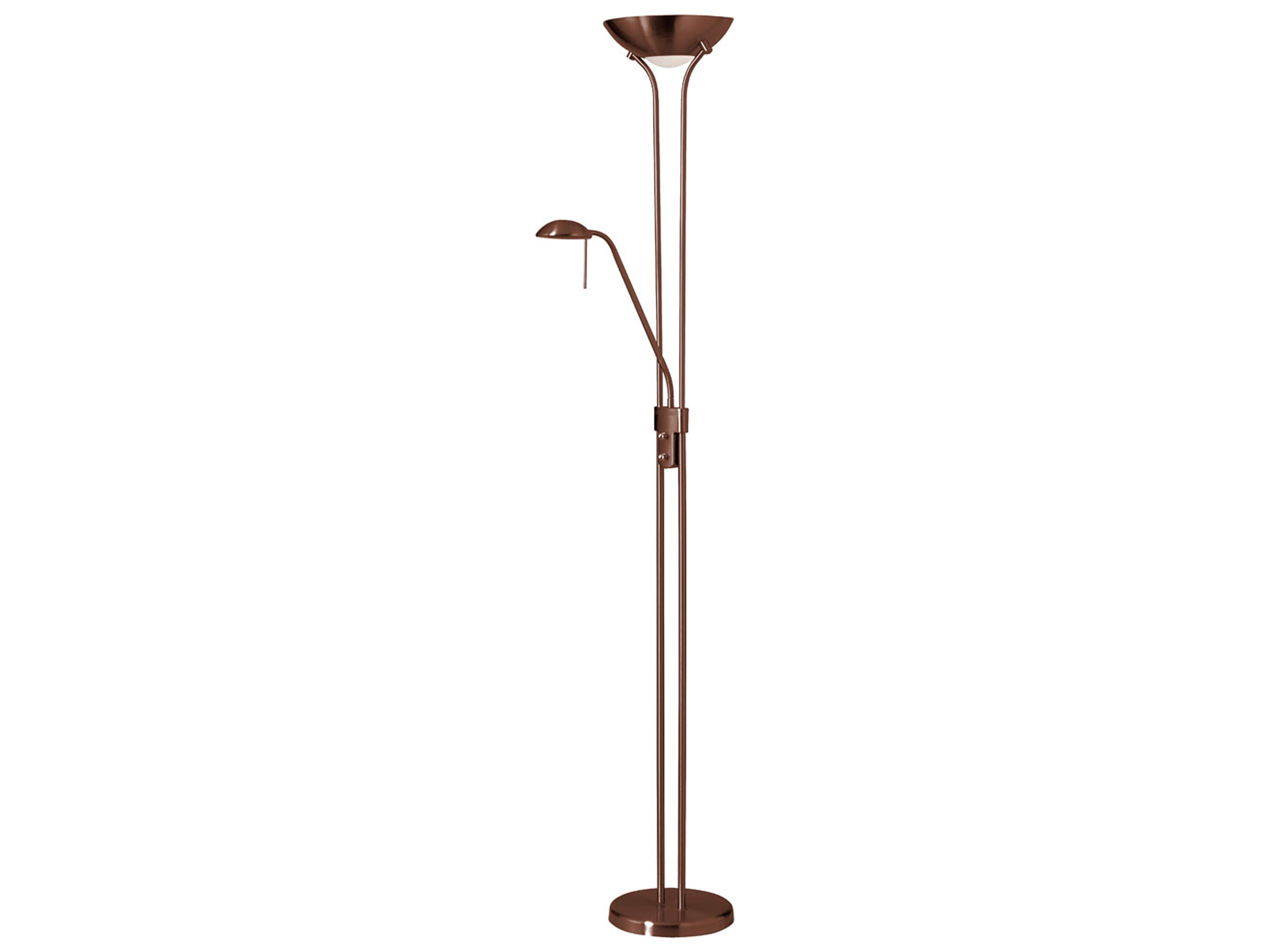 Mother-Son Torchiere Floor Lamp in Oil Brushed Bronze