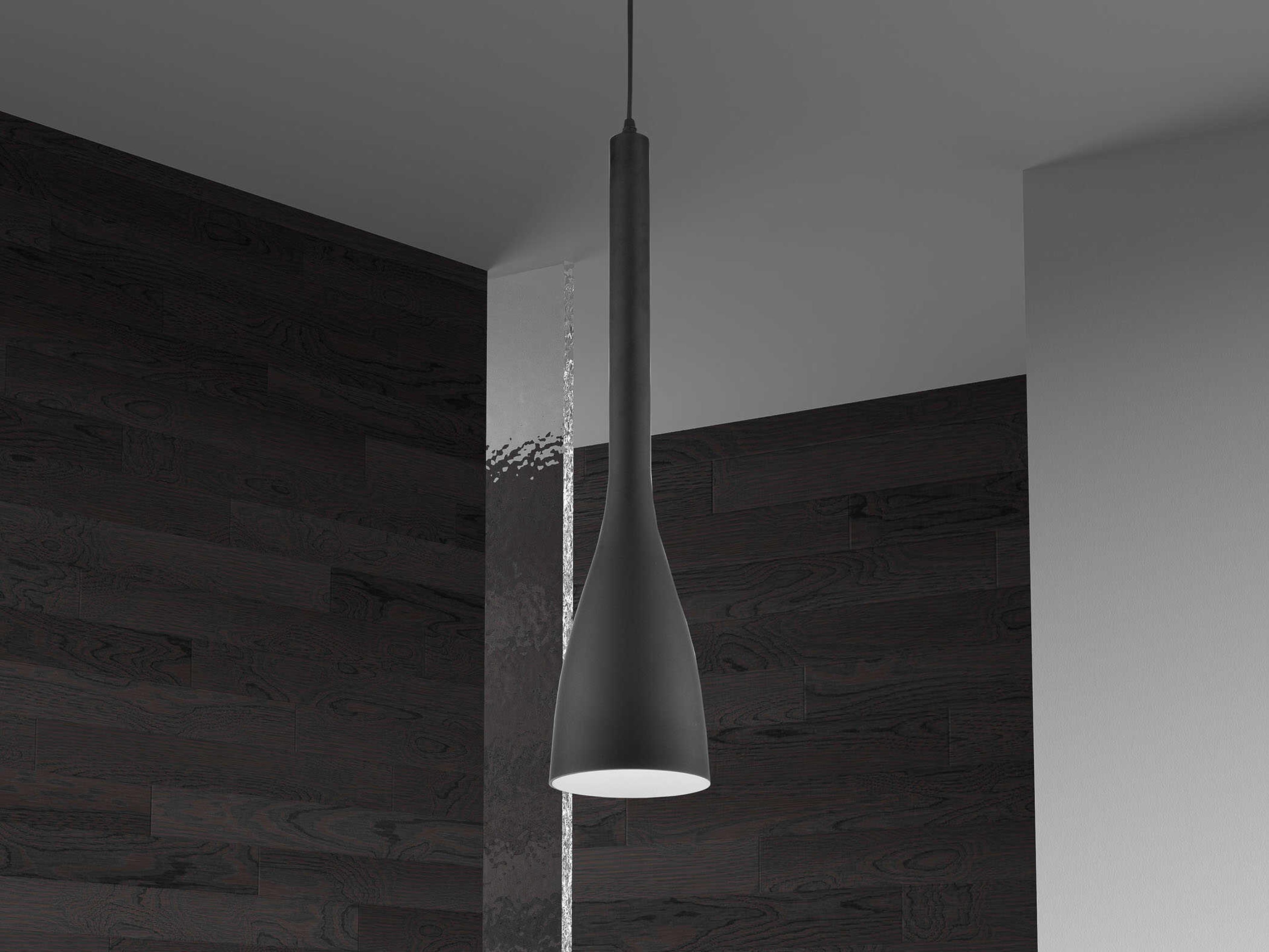 Dainolite 1-Light Matte Black Mini Pendant