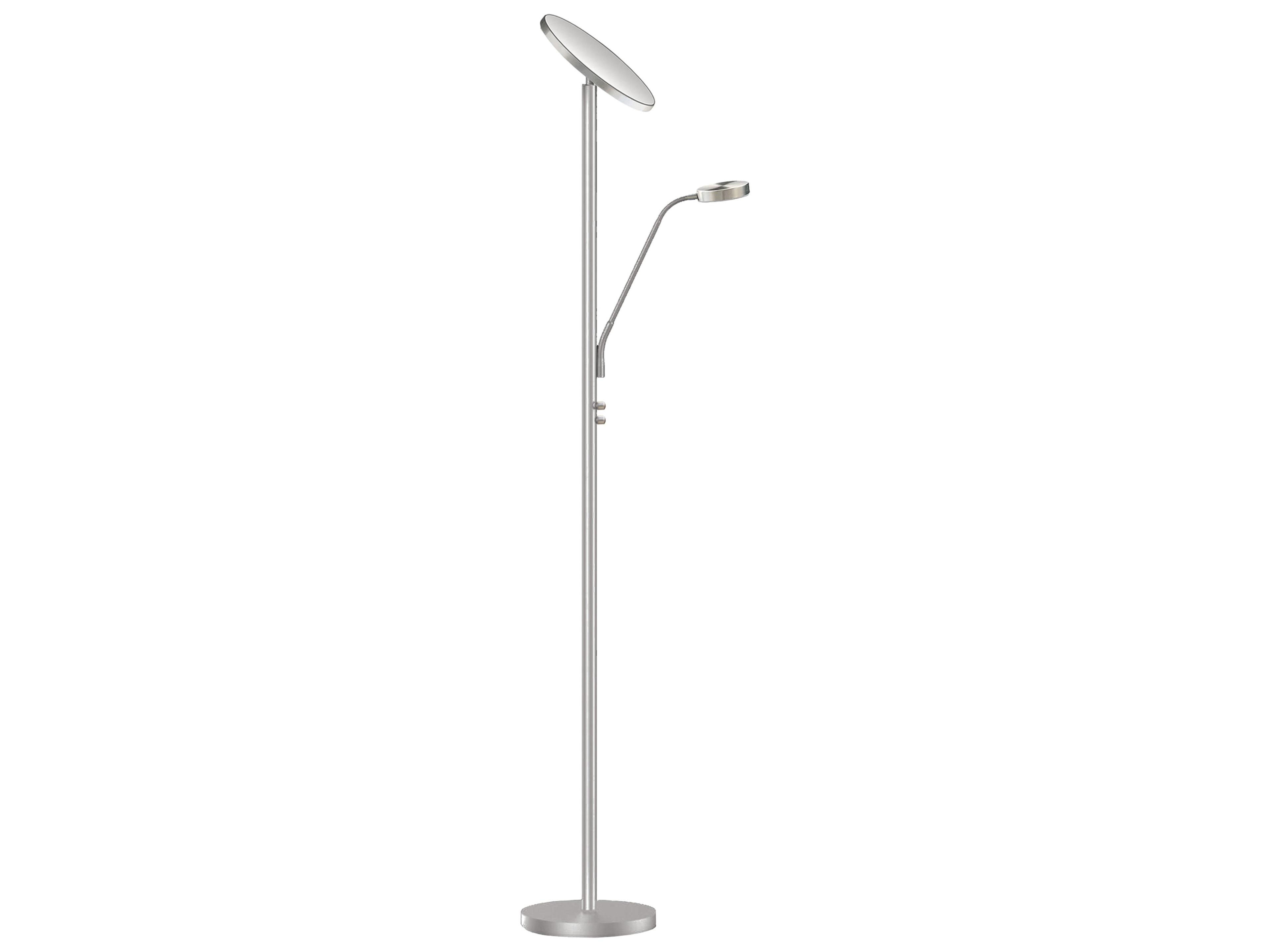 Mother And Son Satin Nickel Floor Lamp