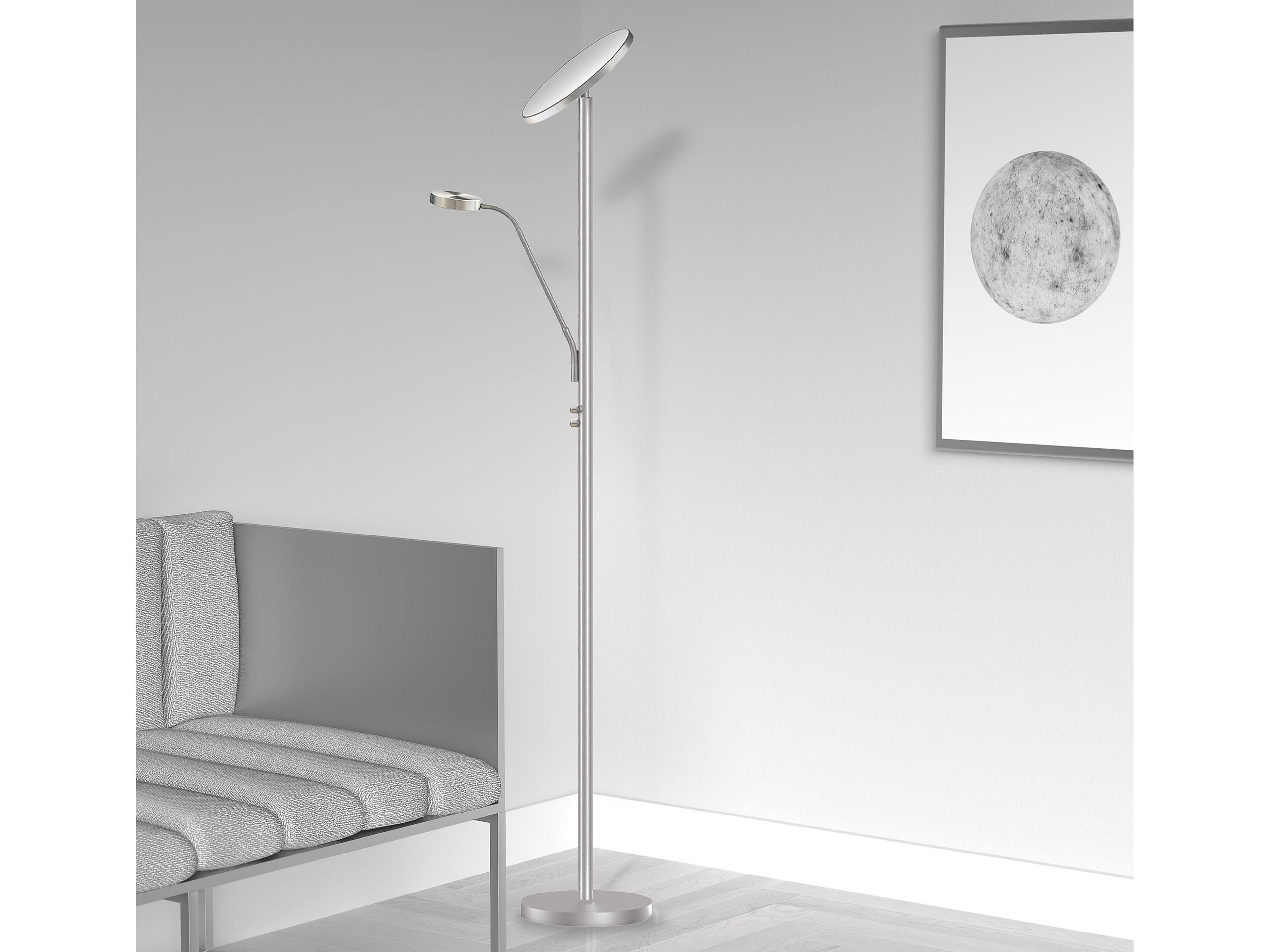 Dainolite Mother And Son Satin Nickel Floor Lamp