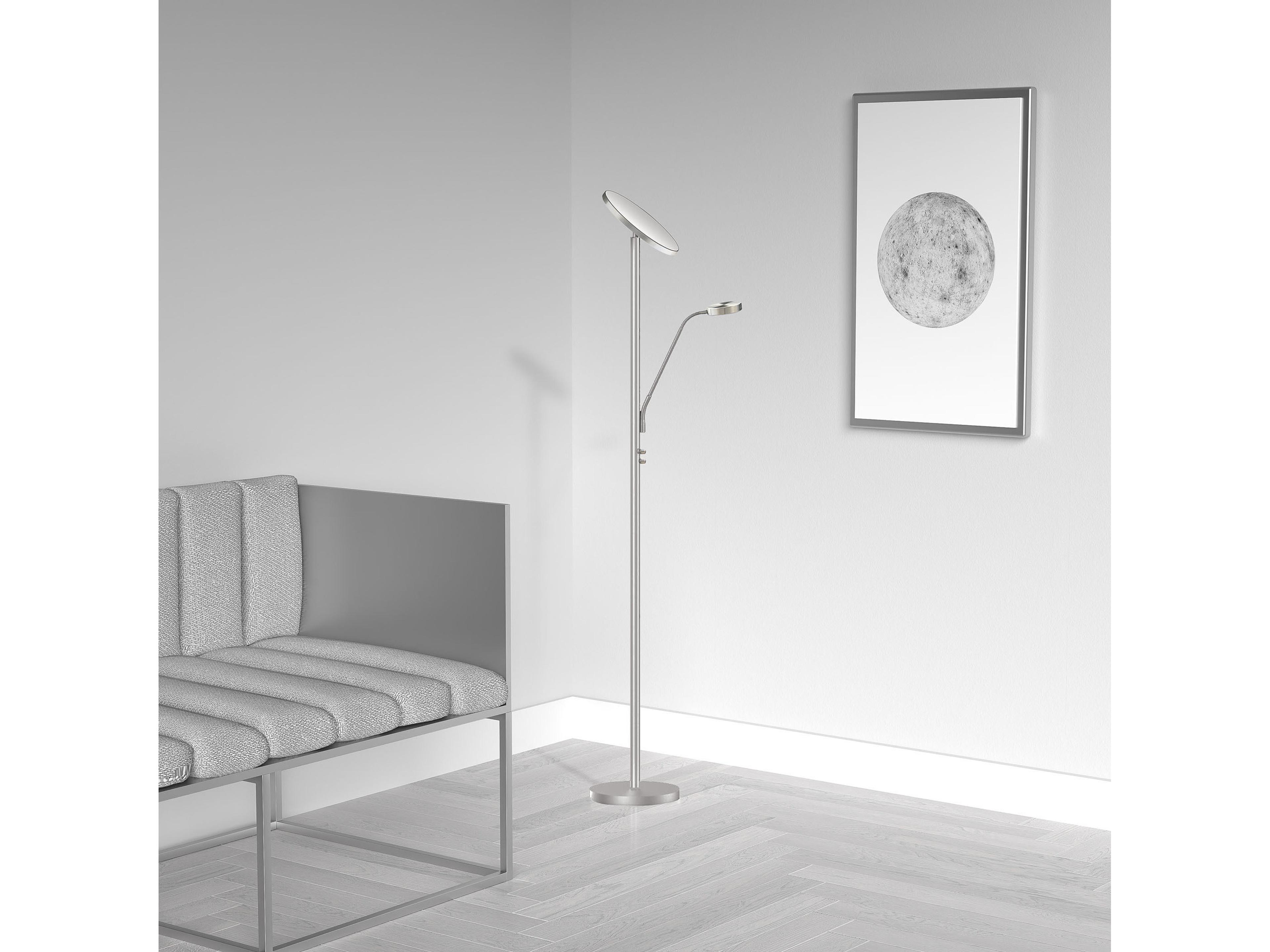 Dainolite Mother And Son Satin Nickel Floor Lamp