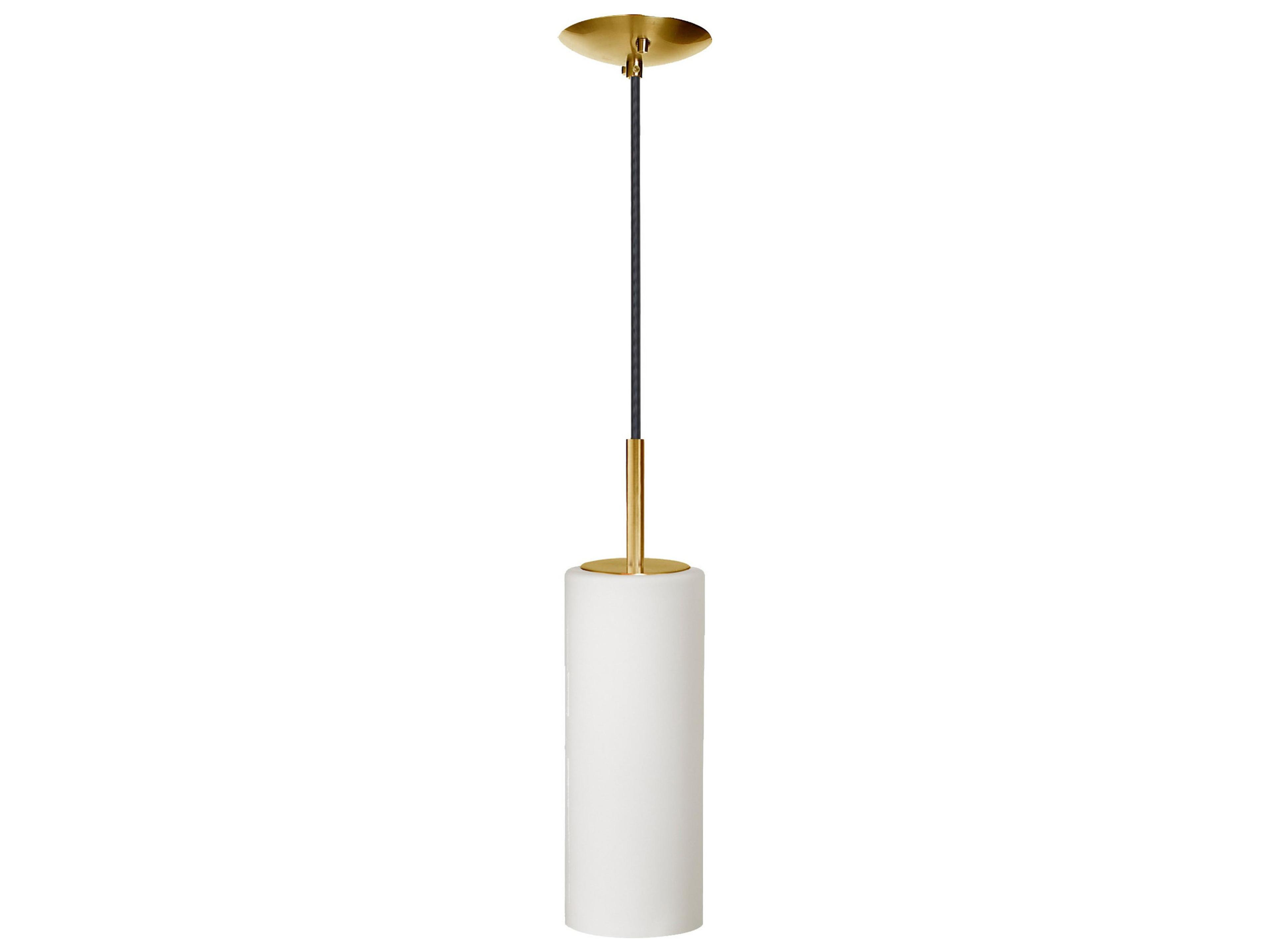 Paza 1-Light Aged Brass Cylinder Mini Pendant