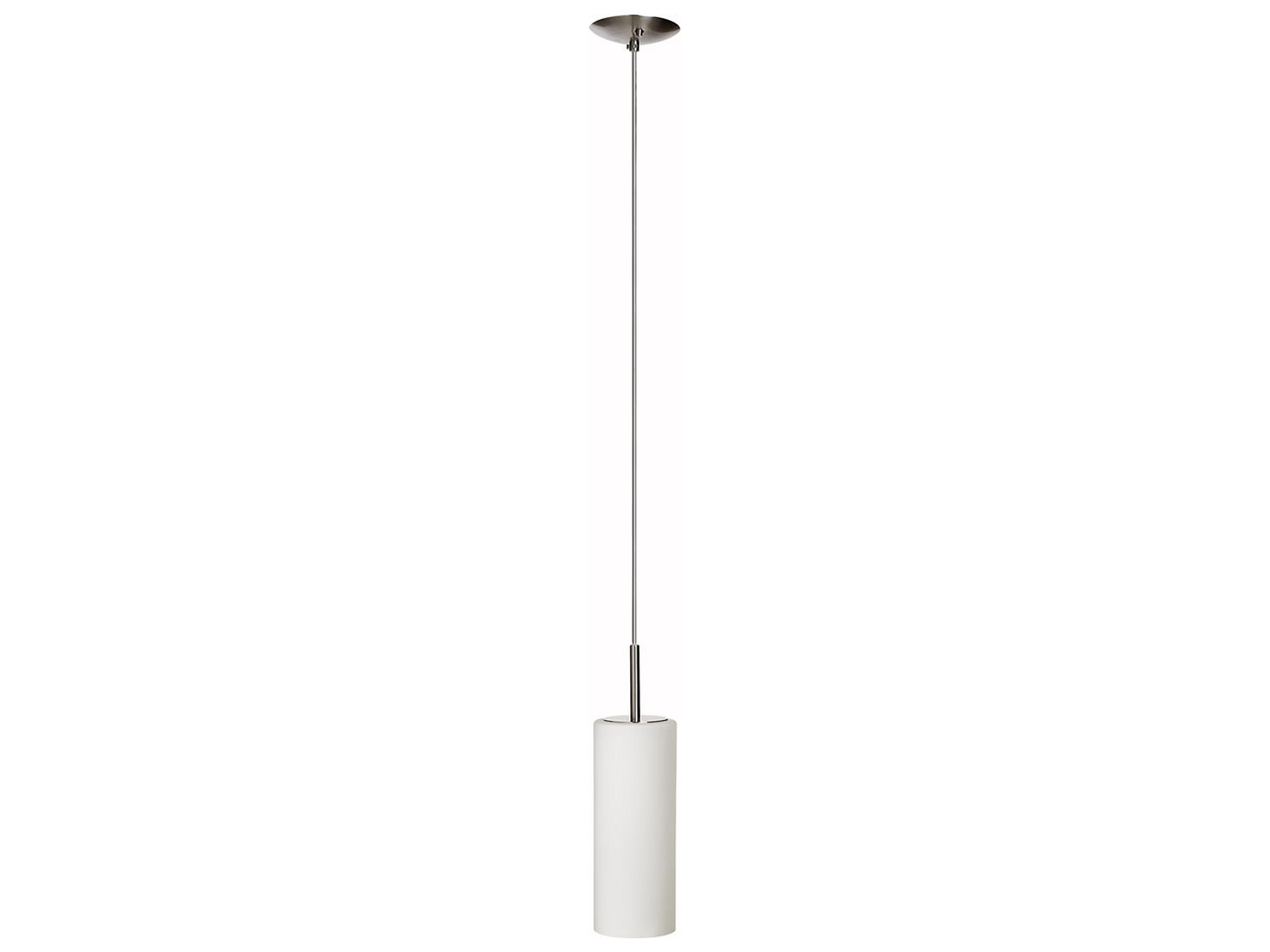 Paza 1-Light Satin Chrome Cylinder Mini Pendant