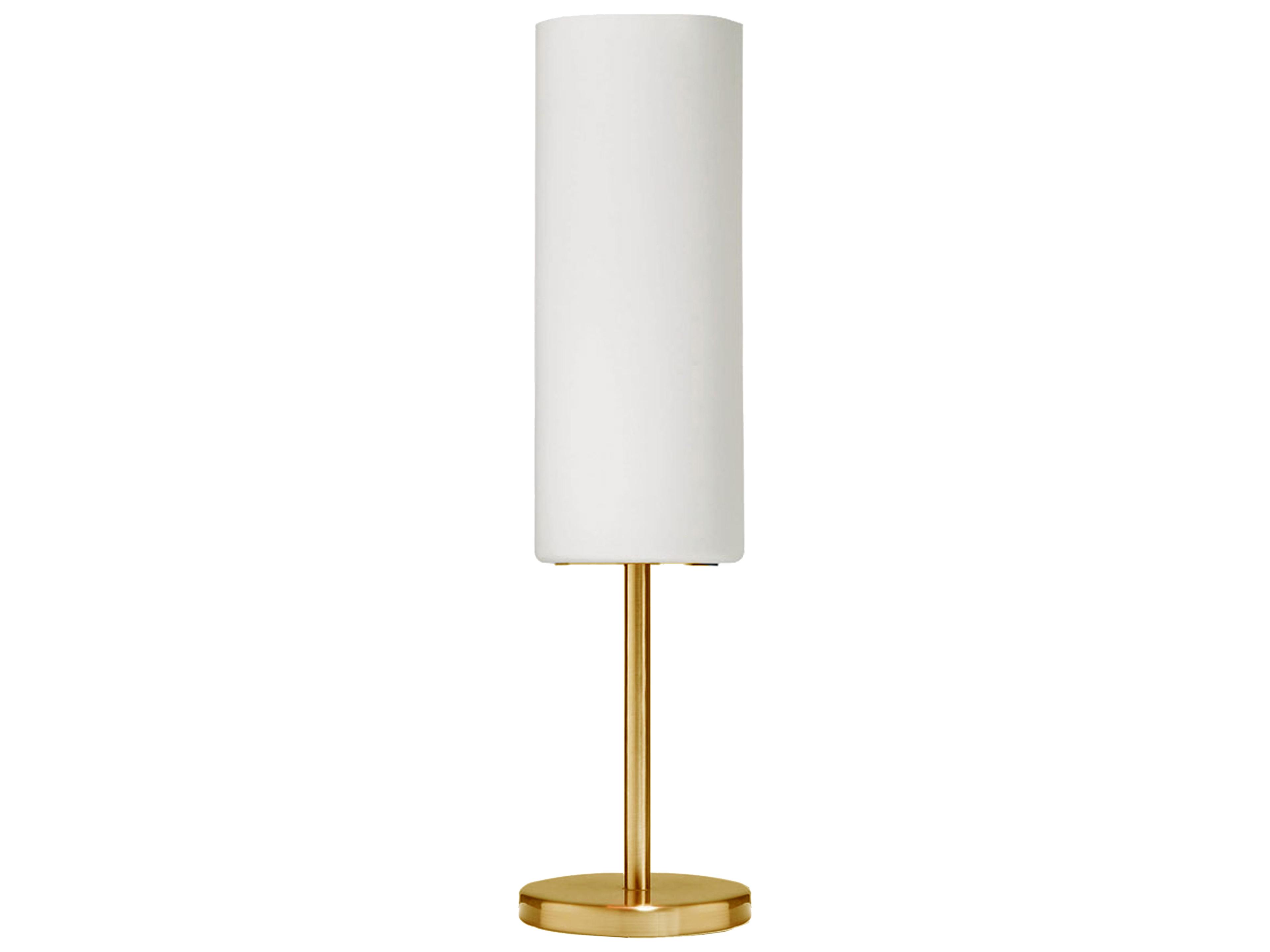 Paza Aged Brass White Glass Table Lamp