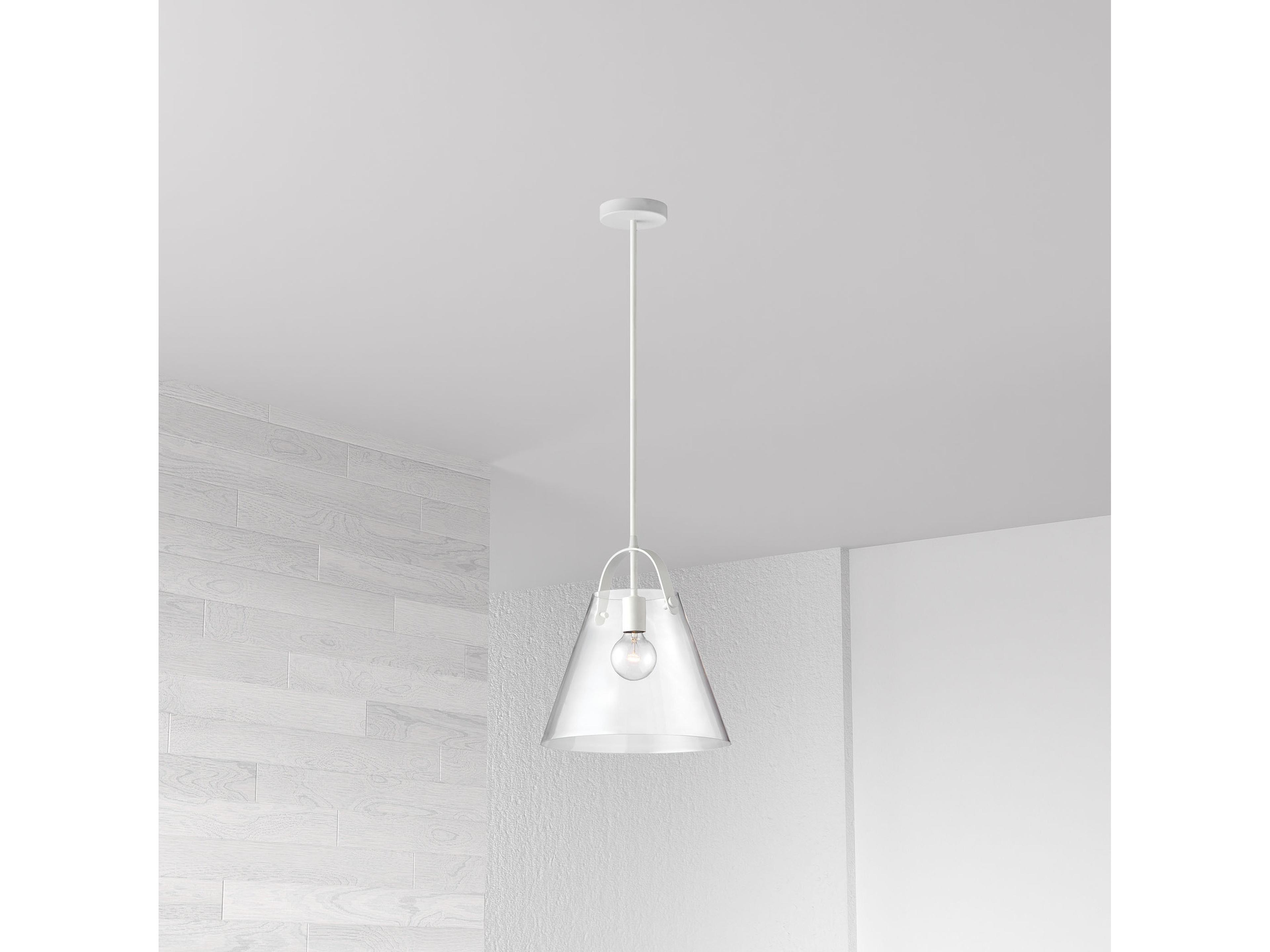 Dainolite Polly 1-Light White Drum Pendant