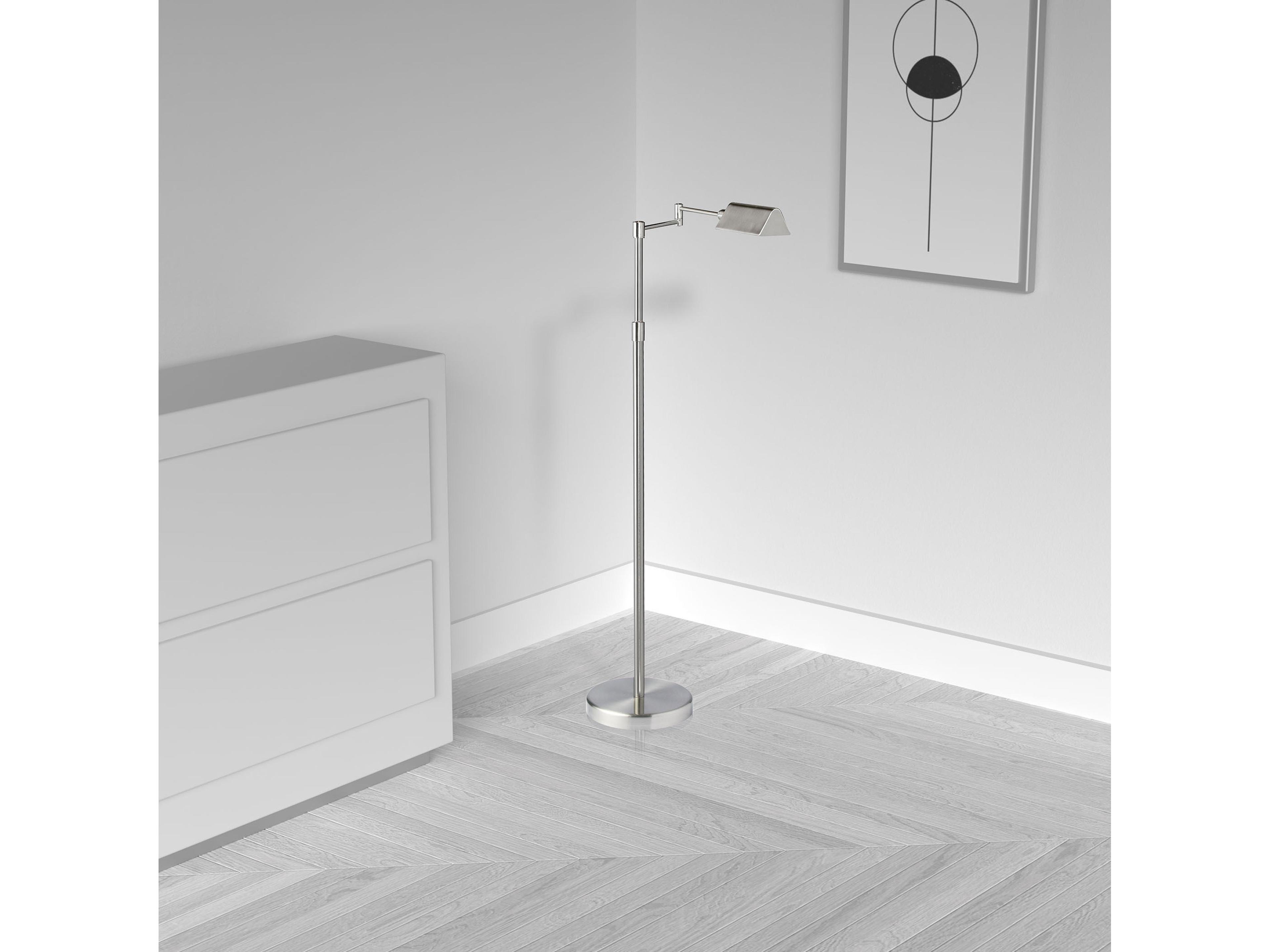 Dainolite Satin Nickel Floor Lamp