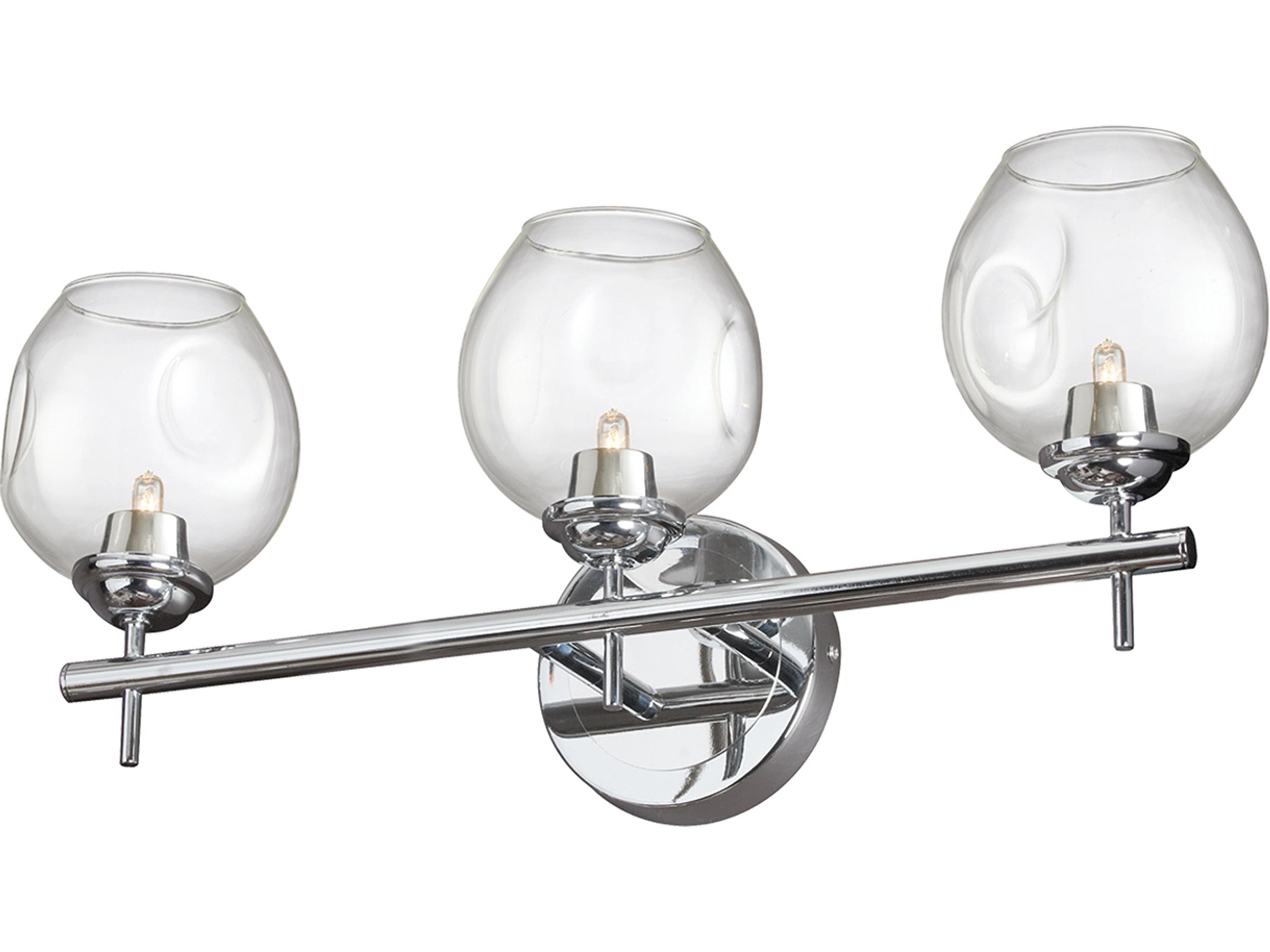 Abii 3-Light Polished Chrome Vanity Light