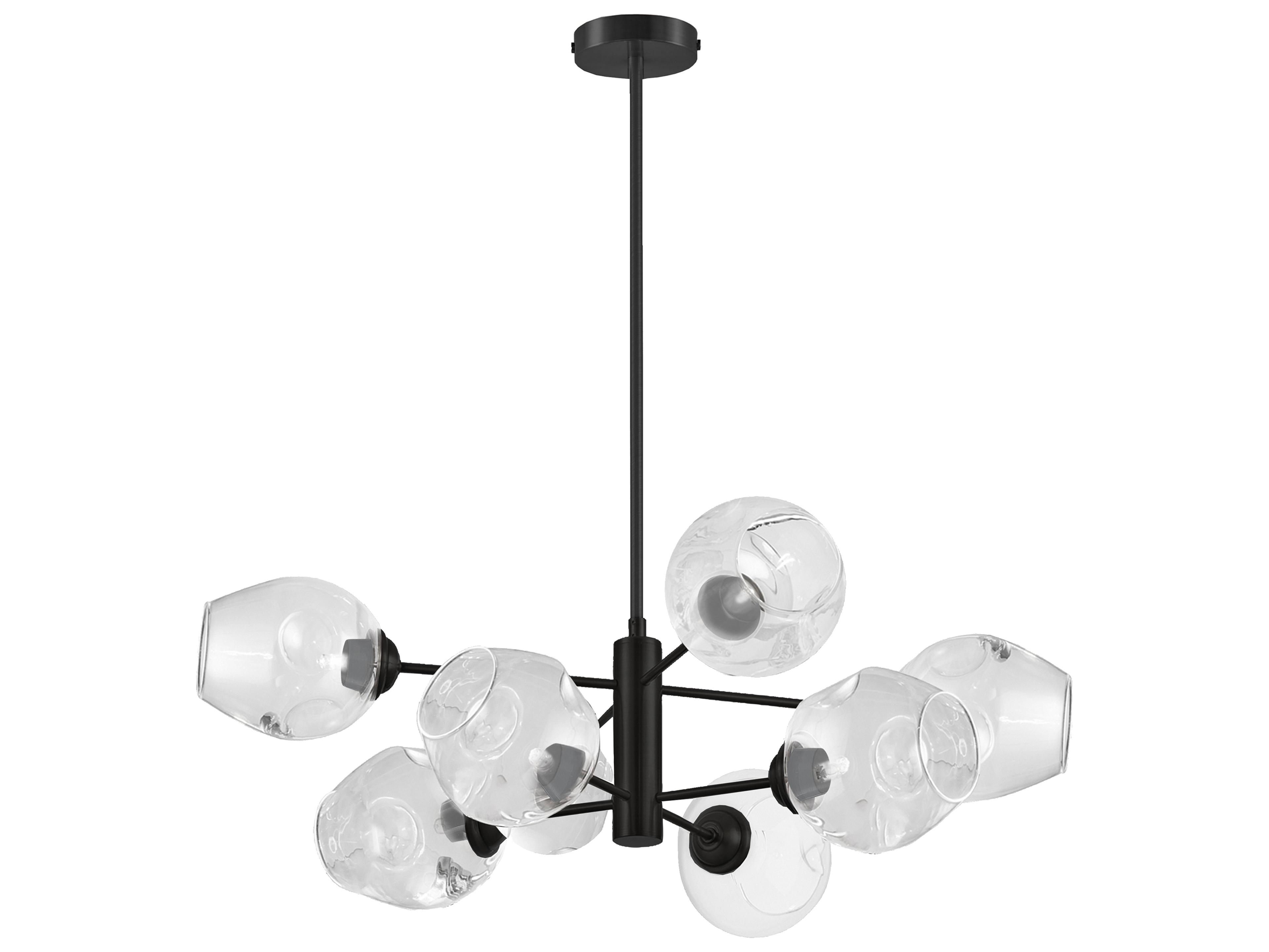 Abii 8-Light Matte Black Globe Chandelier