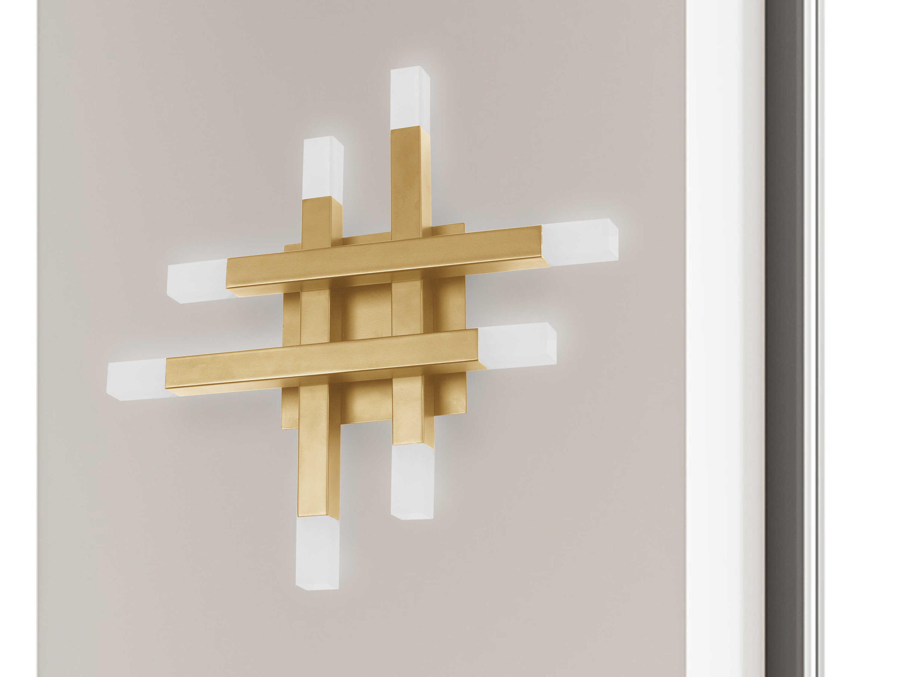 Dainolite Acasia 8-Light Aged Brass Wall Sconce