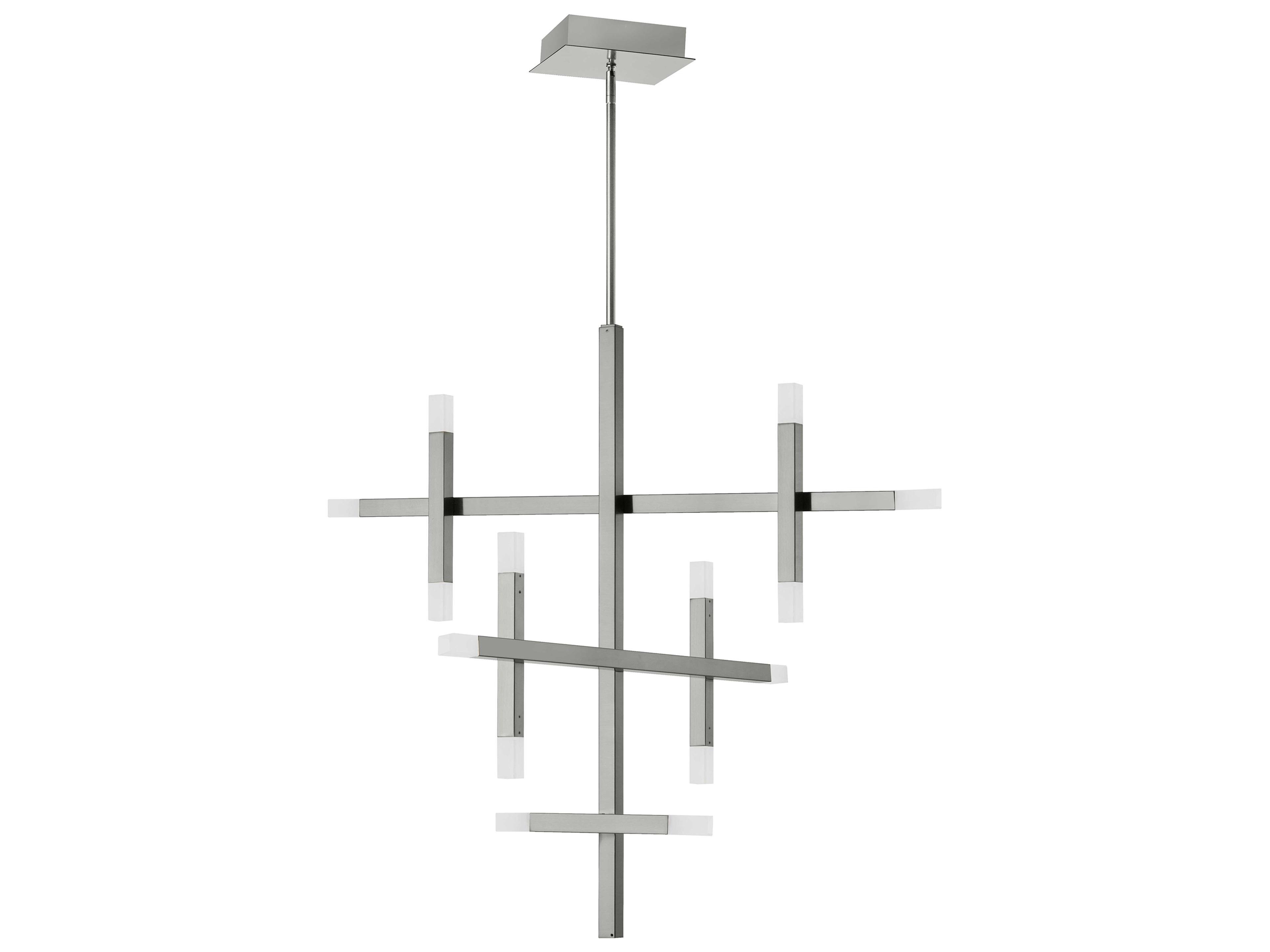Acasia 14-Light Polished Chrome Geometric Linear Tiered Chandelier