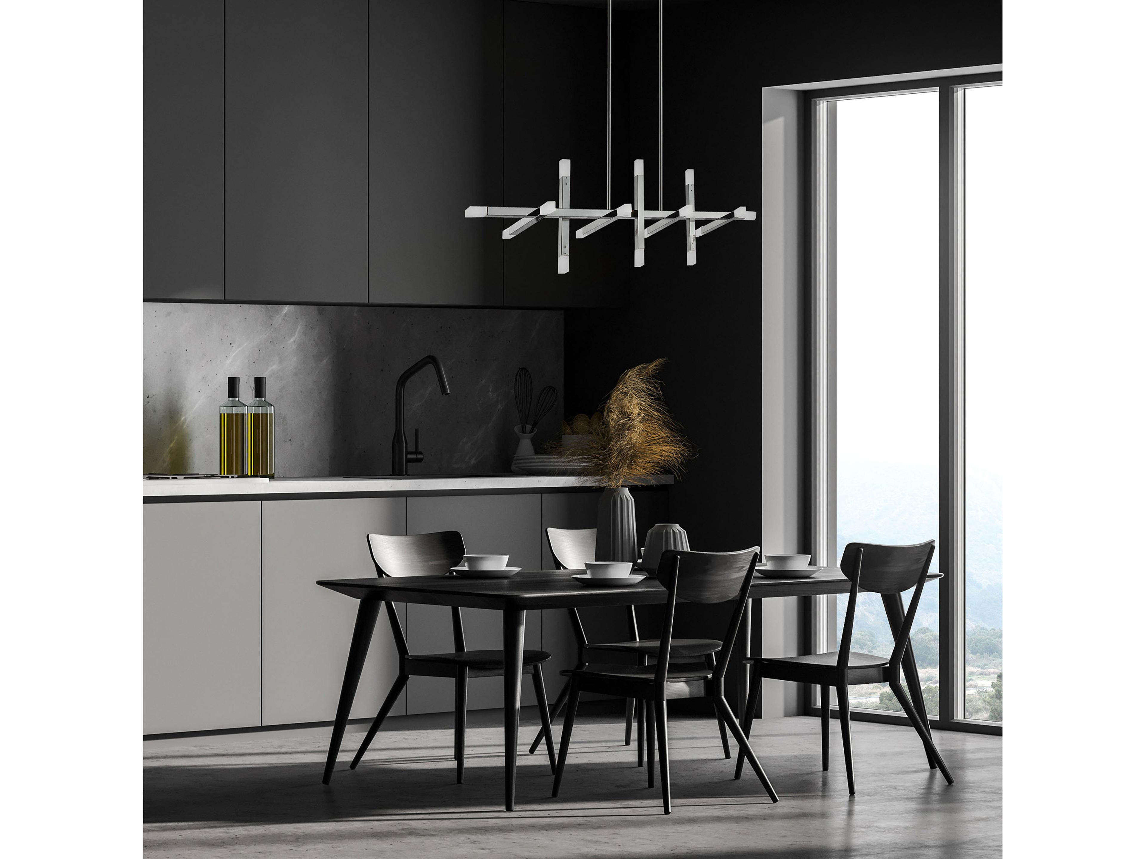 Dainolite Acasia 16-Light Polished Chrome Linear Island Pendant