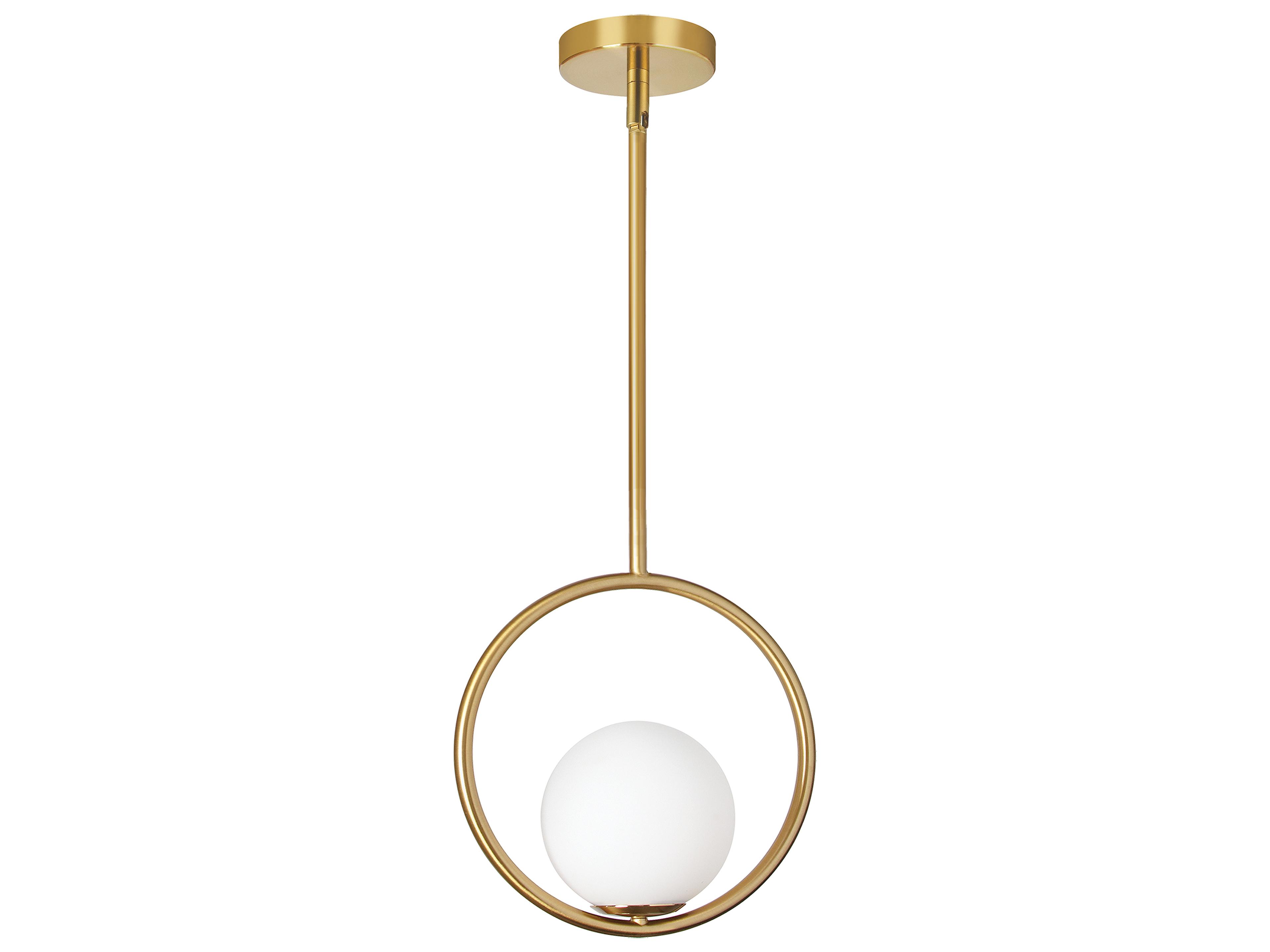 Adrienna 1-Light Aged Brass Globe Mini Pendant