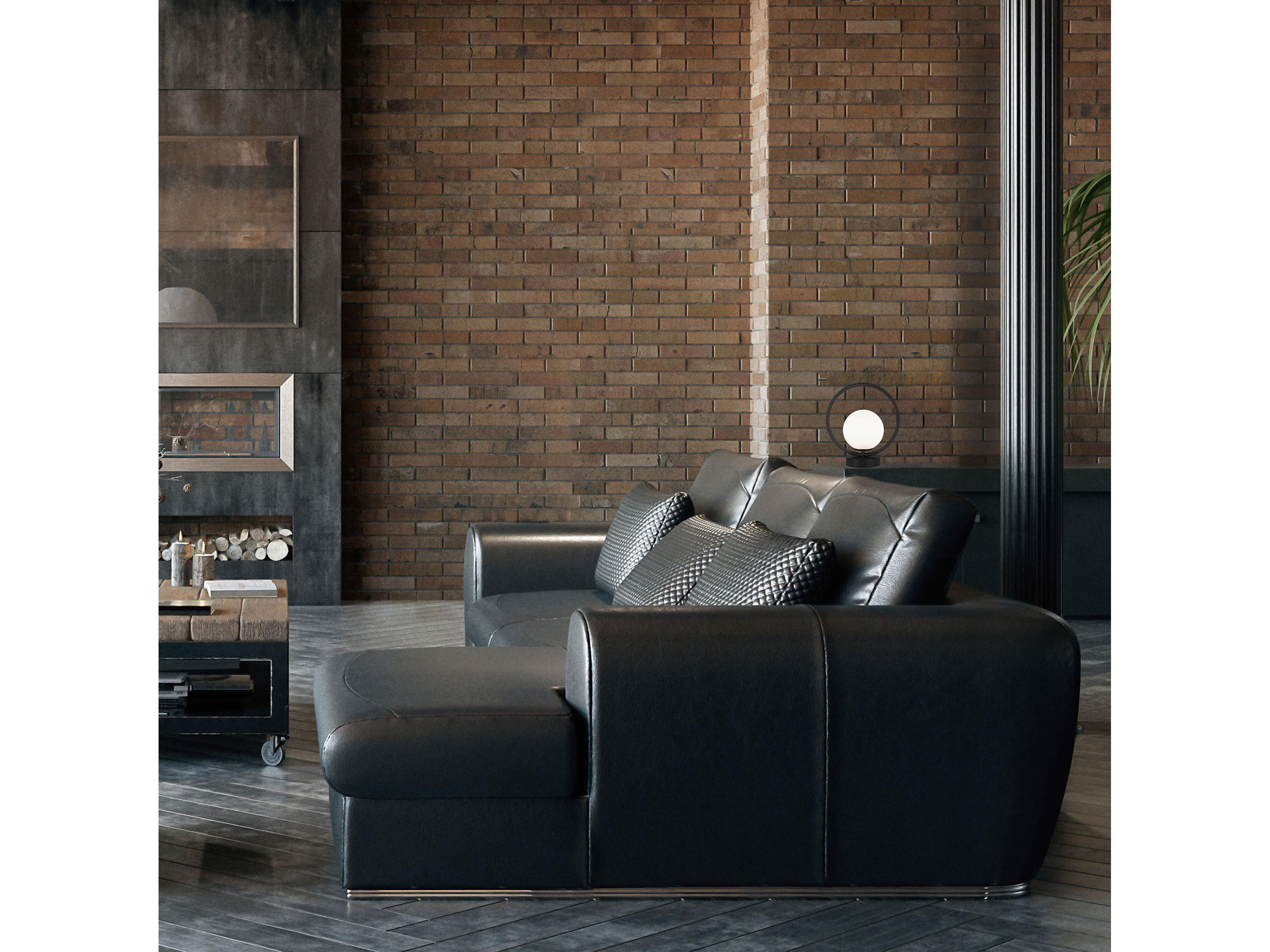 Dainolite Adrienna Matte Black Opal White Glass Table Lamp