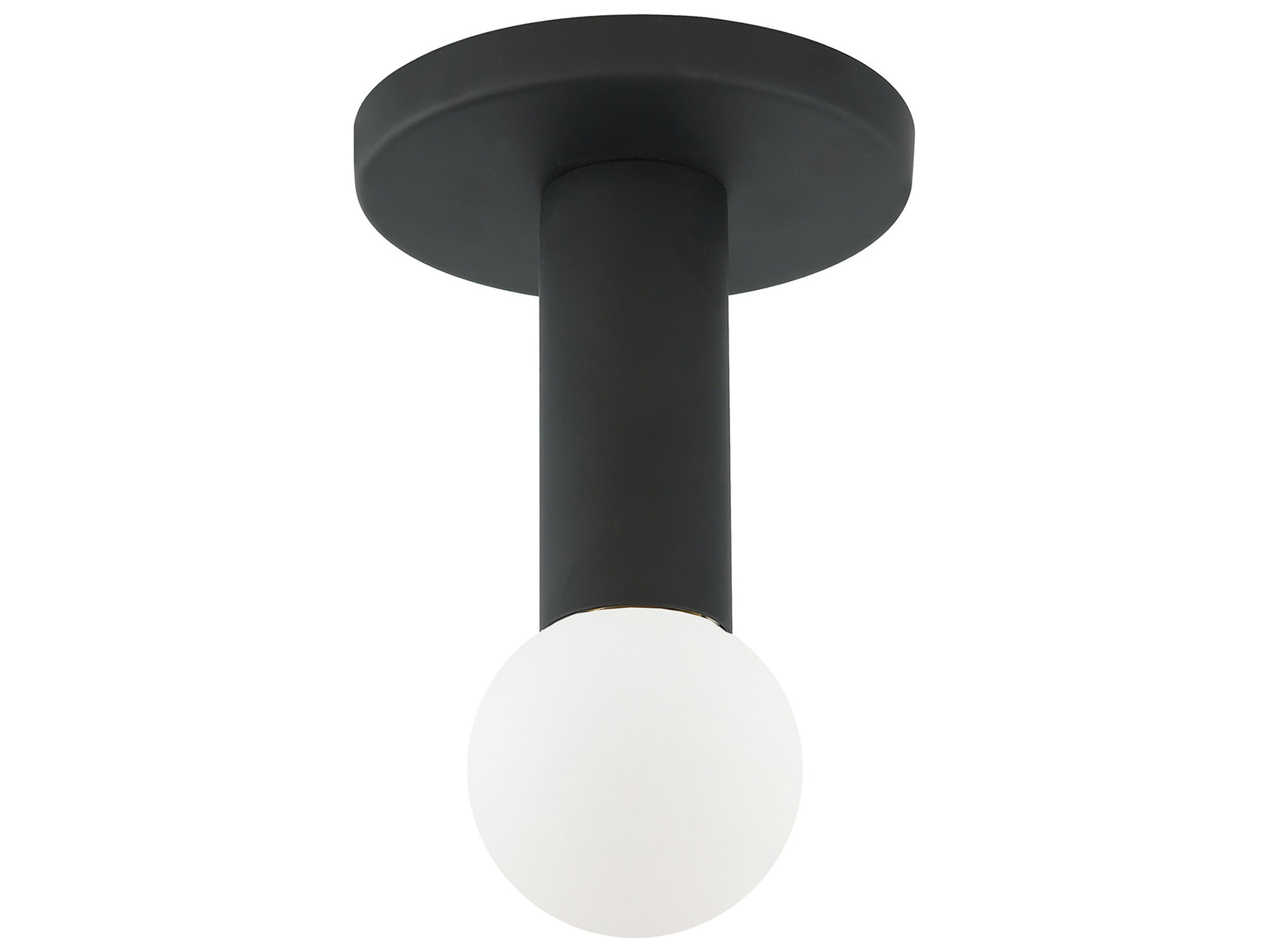 Adams Flush Mount Ceiling Light in Matte Black
