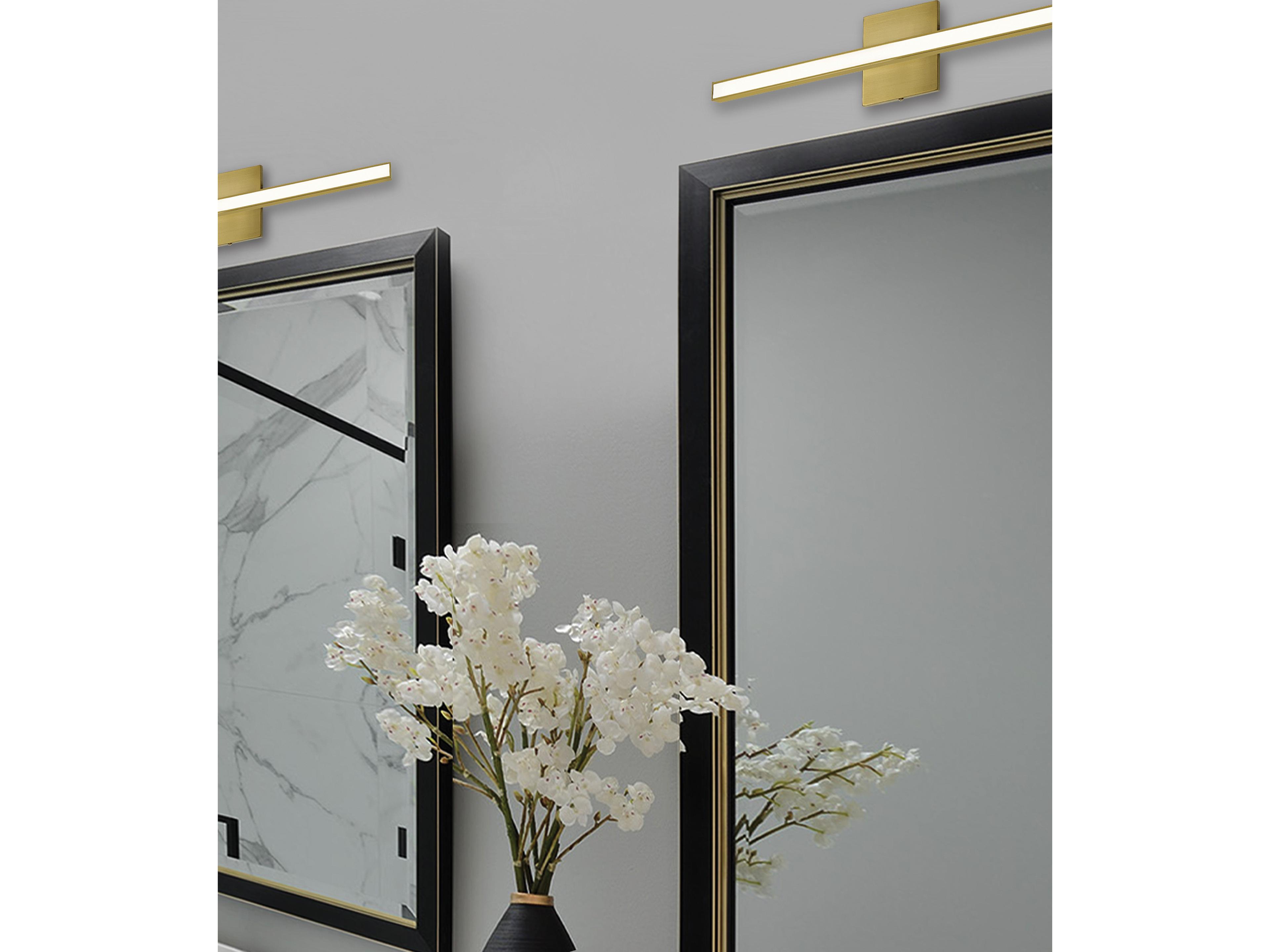 Dainolite Alexander 1-Light Aged Brass Vanity Light
