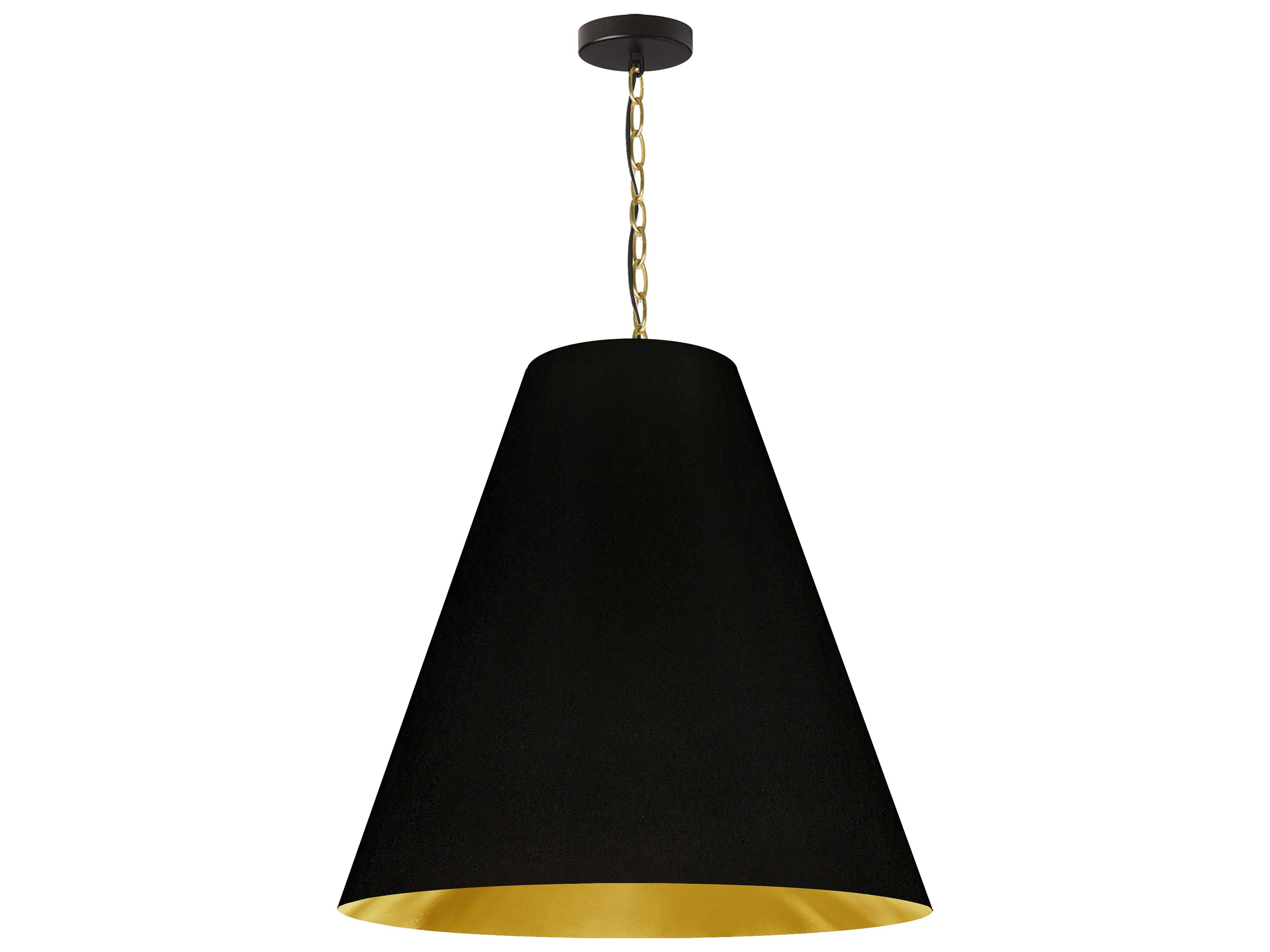 Anaya 1-Light Black Gold Aged Brass Pendant