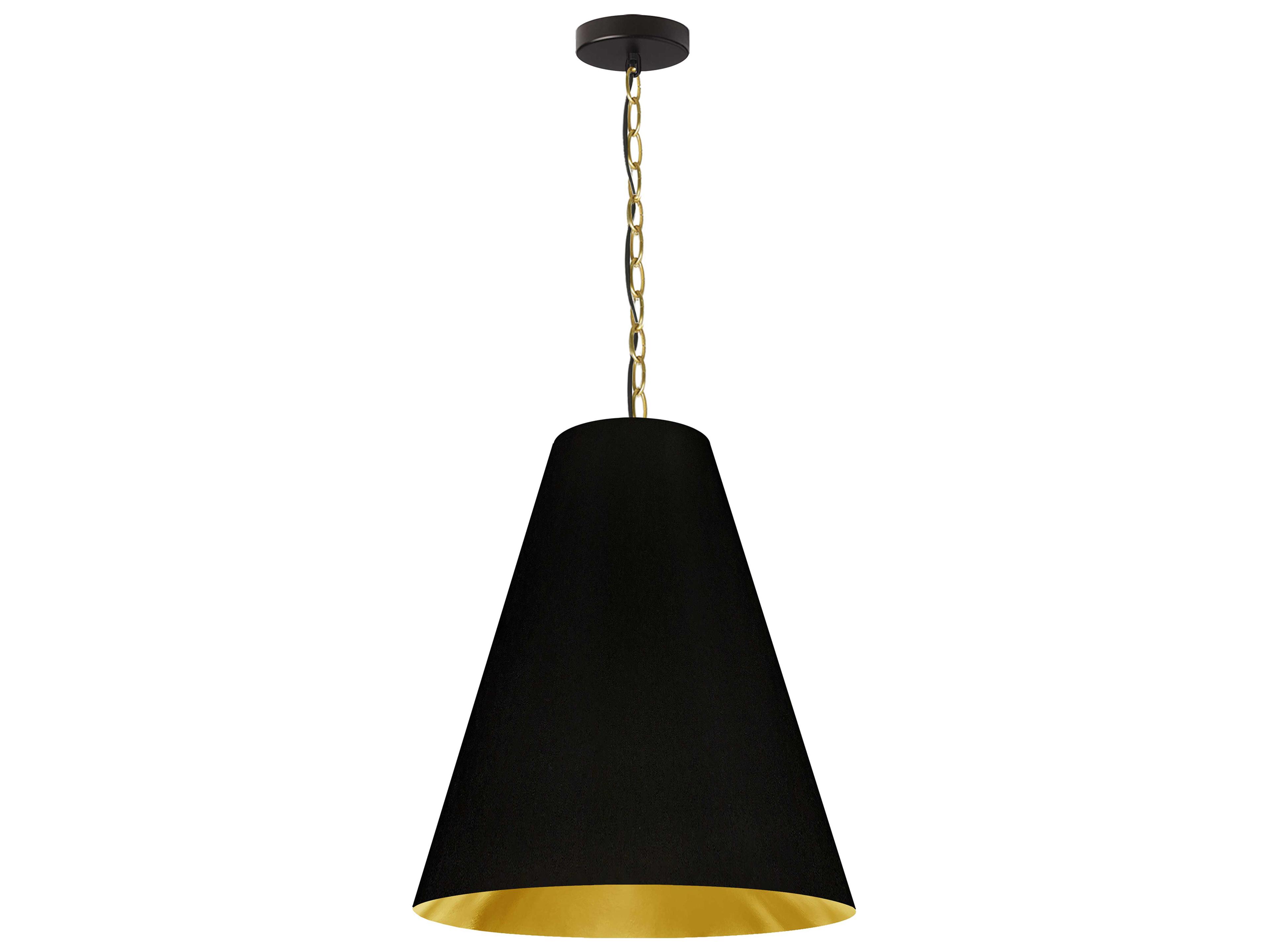 Anaya 1-Light Black Gold Aged Brass Pendant