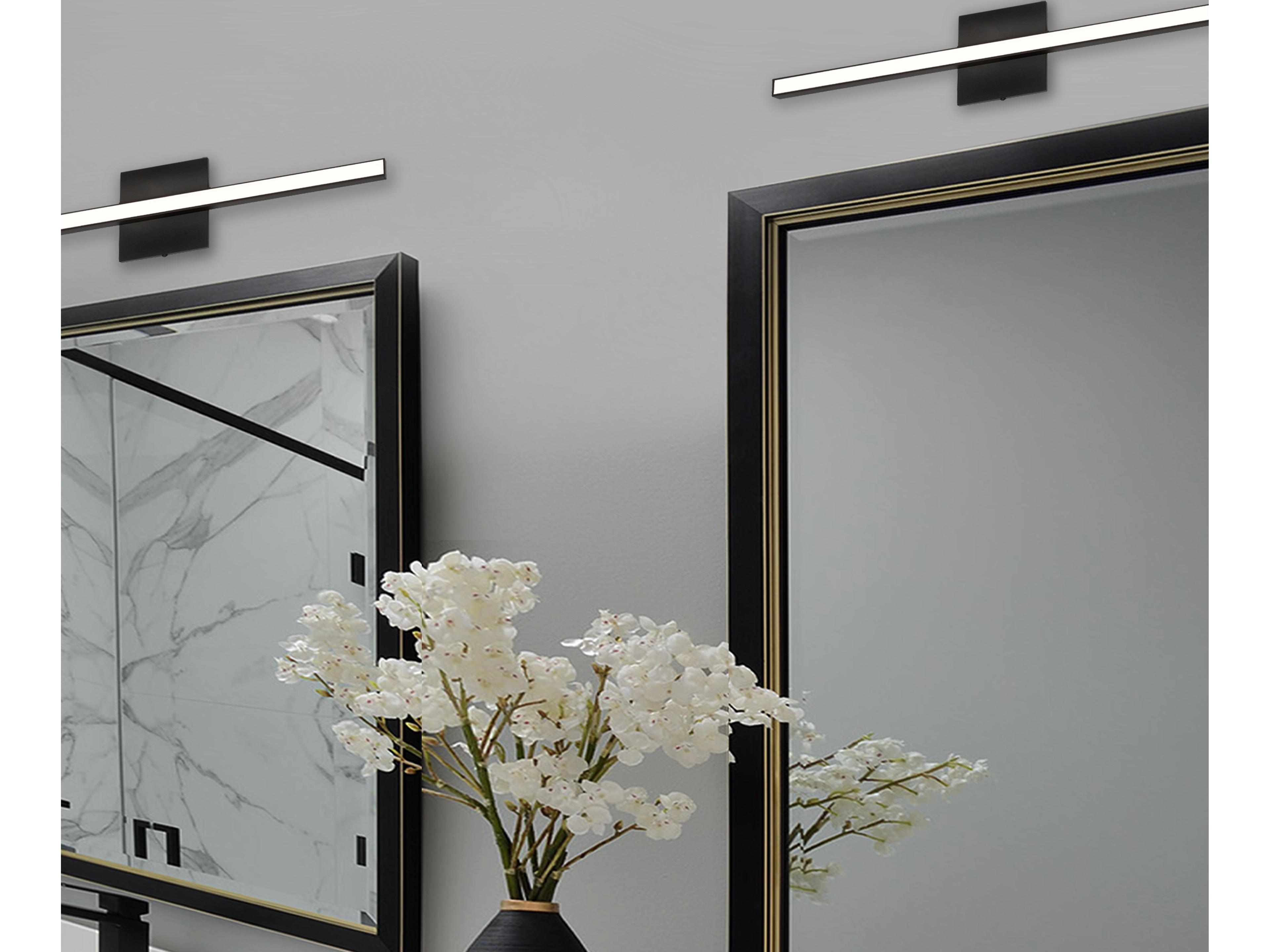 Dainolite Arandel 1-Light Matte Black Vanity Light