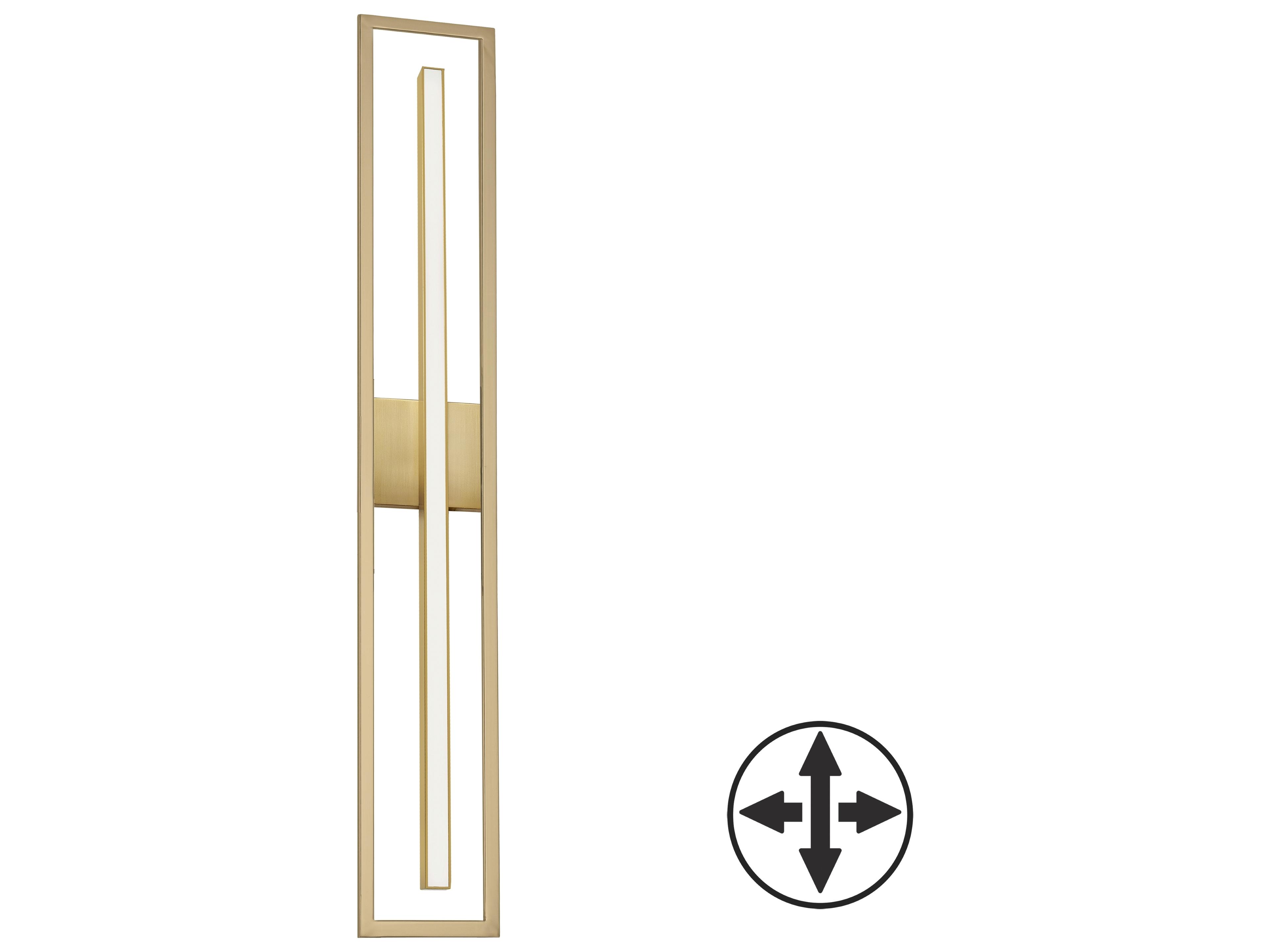 Dainolite Arandel 1-Light Aged Brass Vanity Light