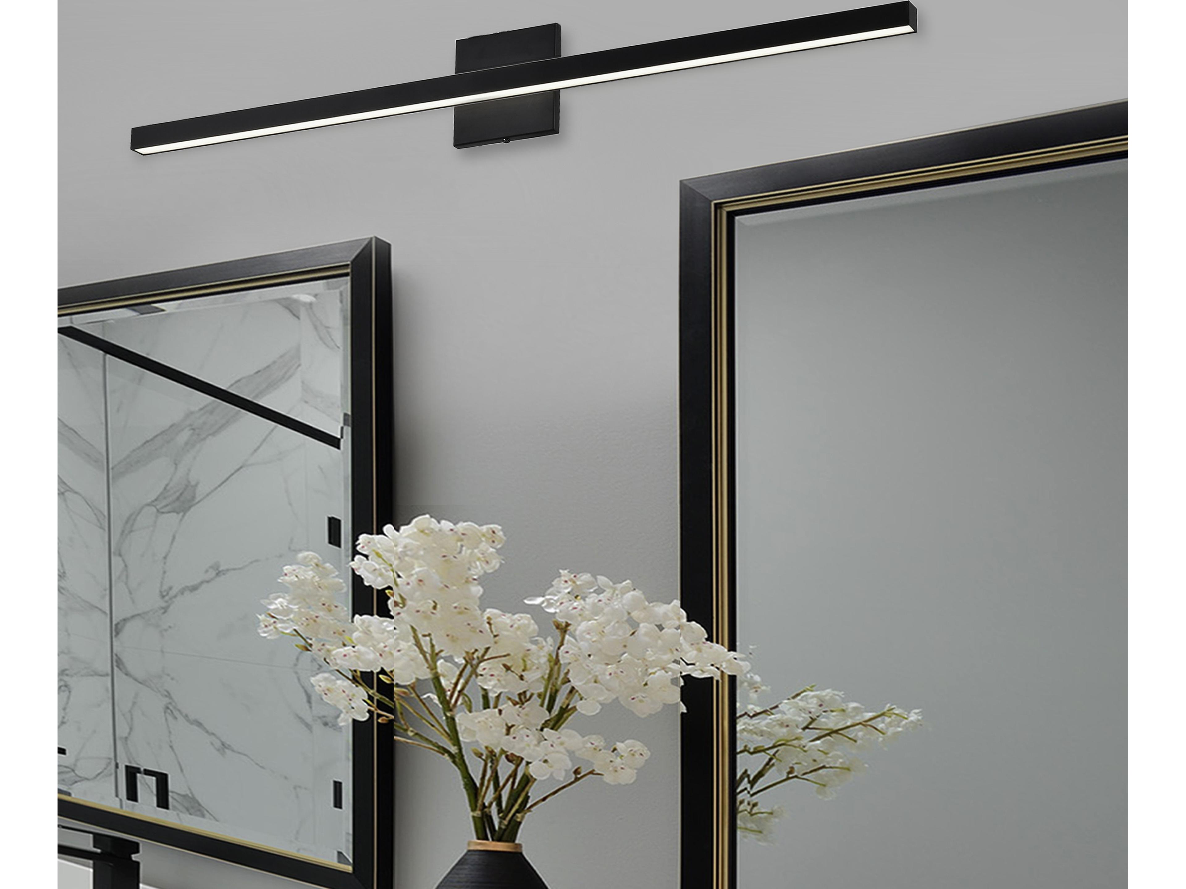 Dainolite Arandel 1-Light Matte Black Vanity Light