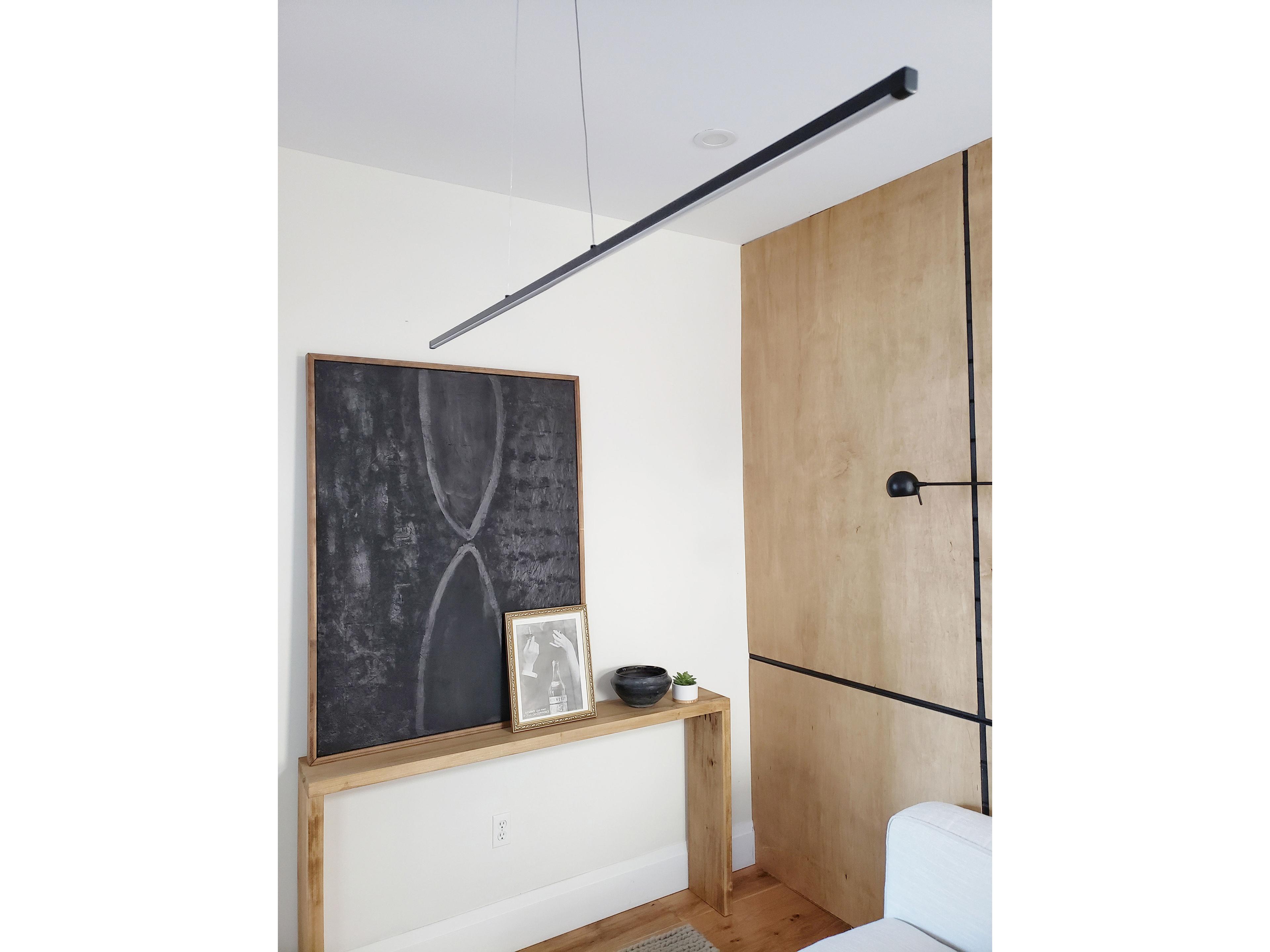 Dainolite Array 1-Light Matte Black Linear Island Pendant