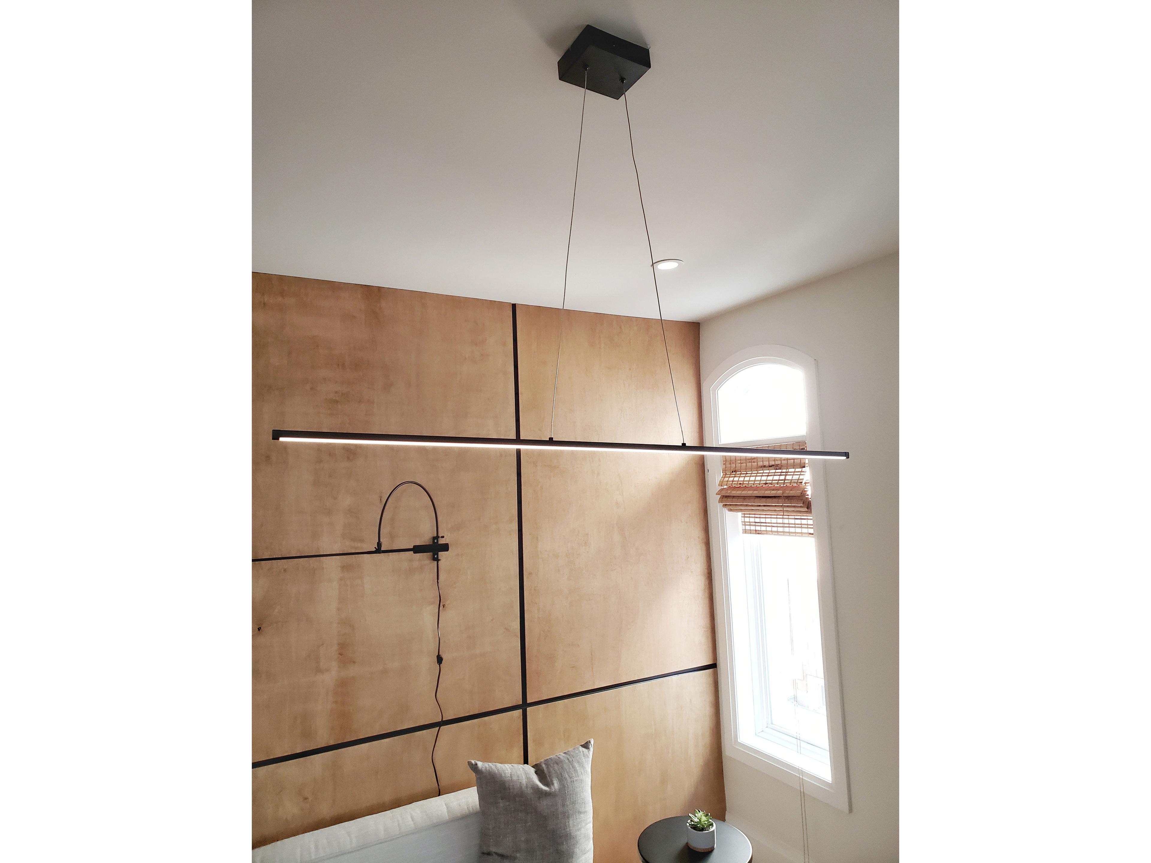 Dainolite Array 1-Light Matte Black Linear Island Pendant