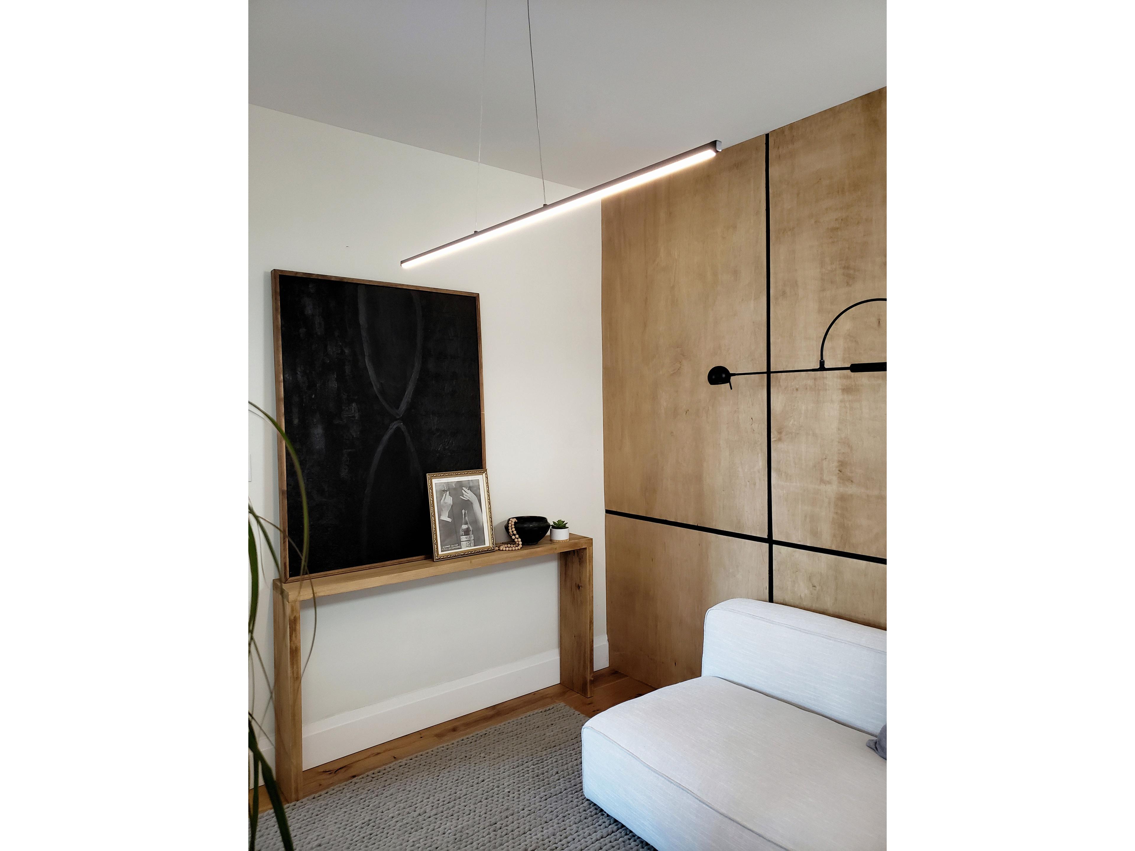 Dainolite Array 1-Light Matte Black Linear Island Pendant