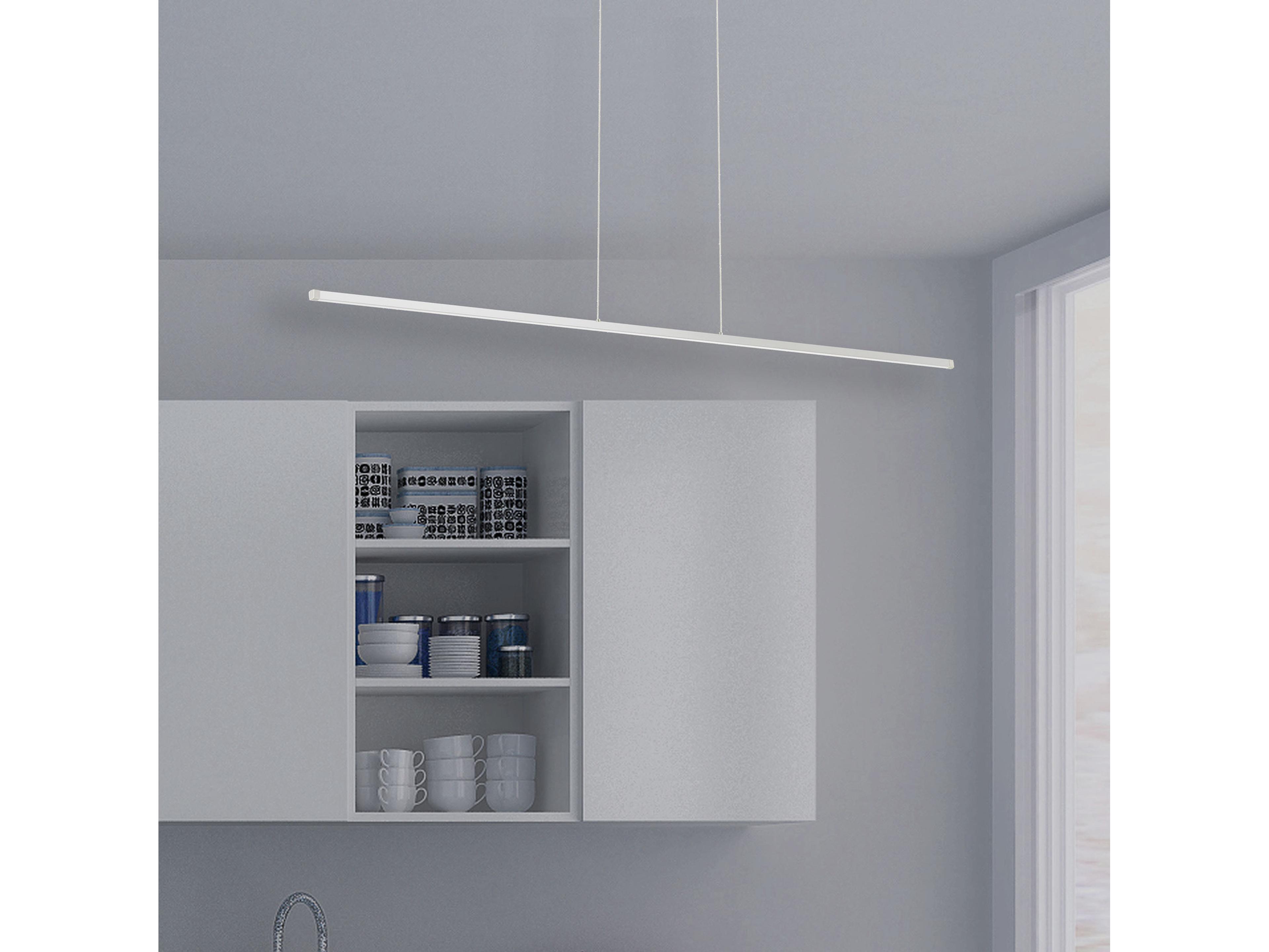 Dainolite Array 1-Light Matte White Linear Island Pendant