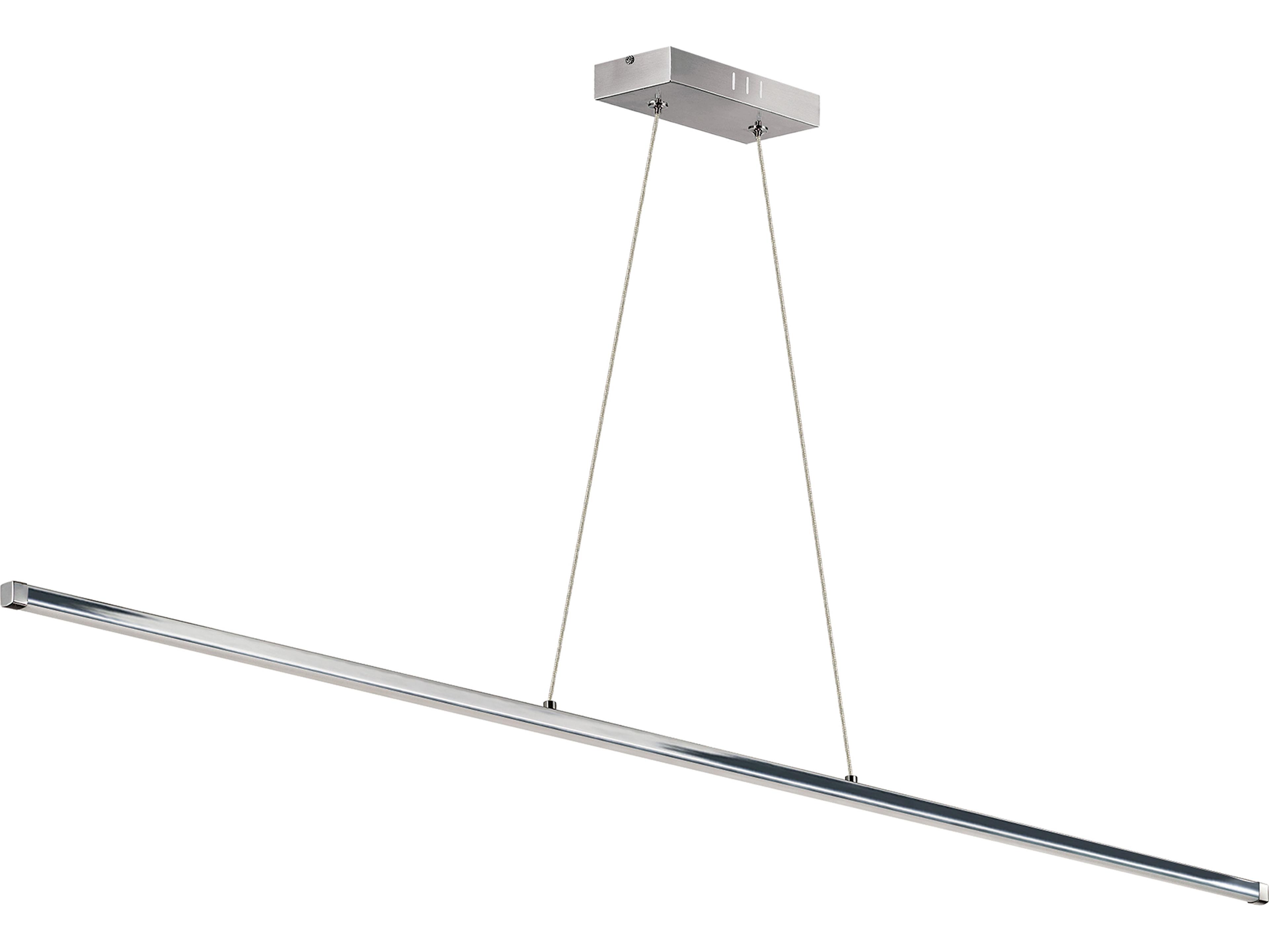 Array 1-Light Polished Chrome Linear Island Pendant