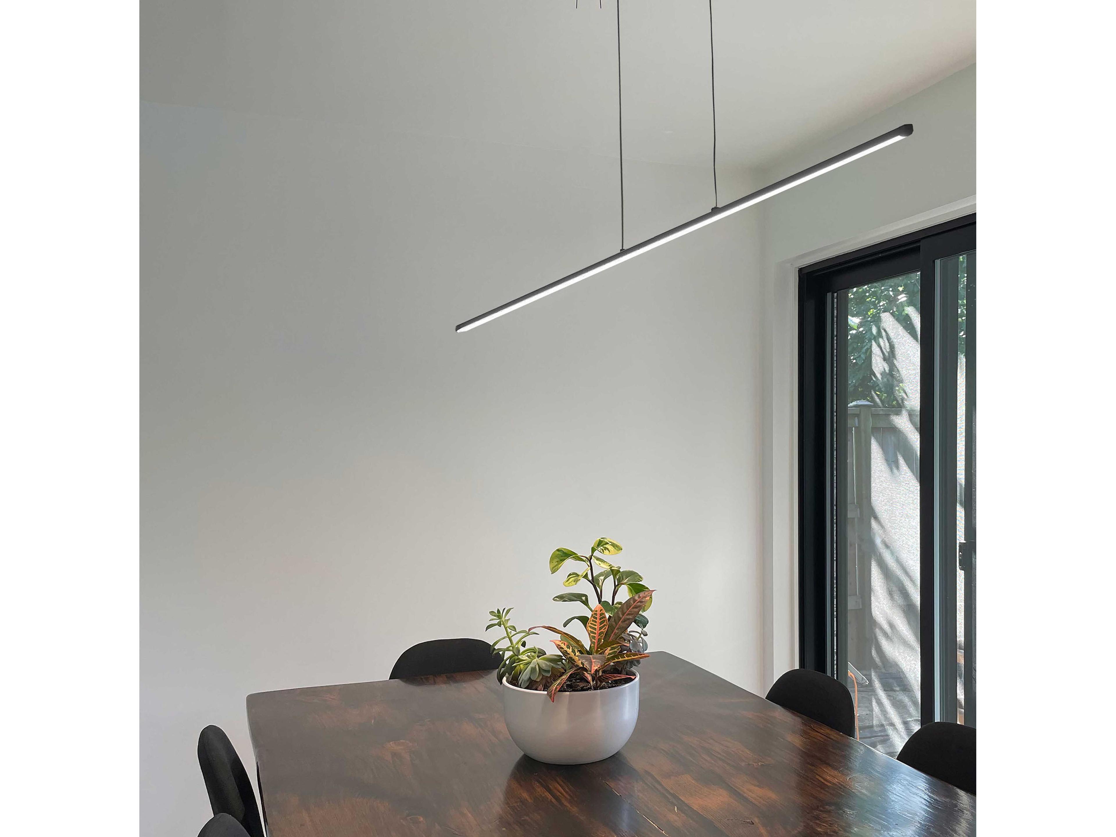 Dainolite Array 1-Light Matte Black Linear Island Pendant