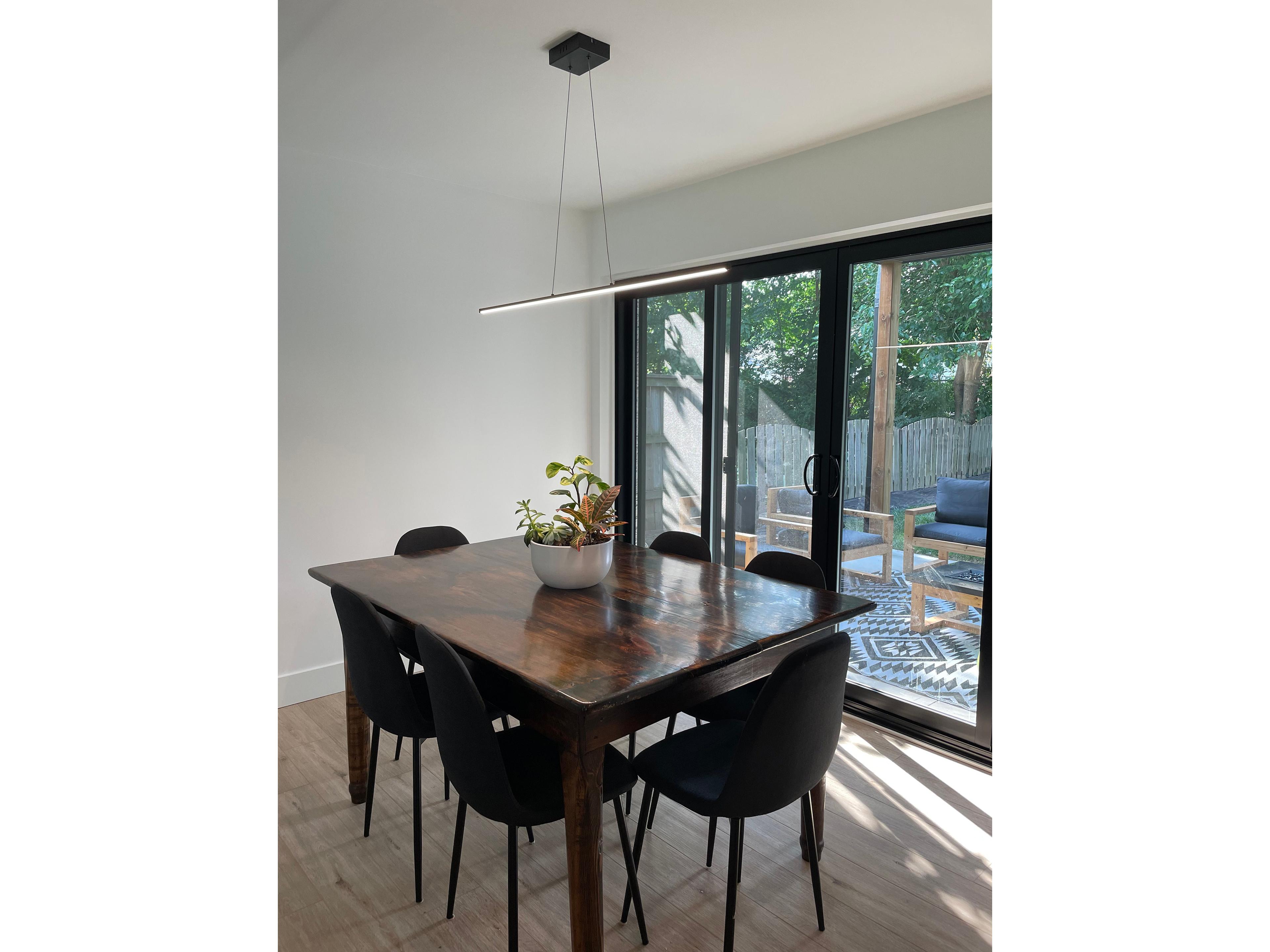 Dainolite Array 1-Light Matte Black Linear Island Pendant