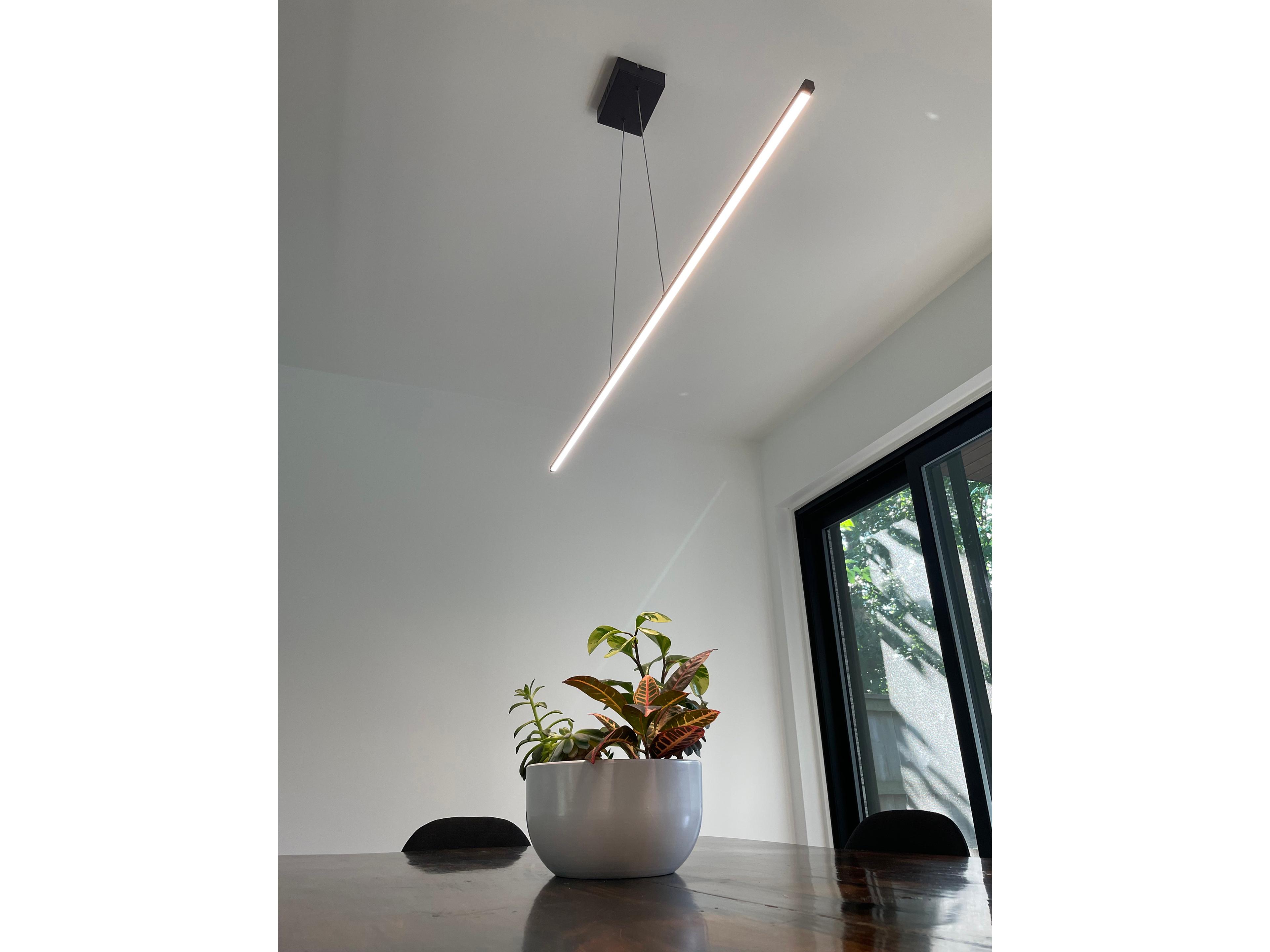 Dainolite Array 1-Light Matte Black Linear Island Pendant