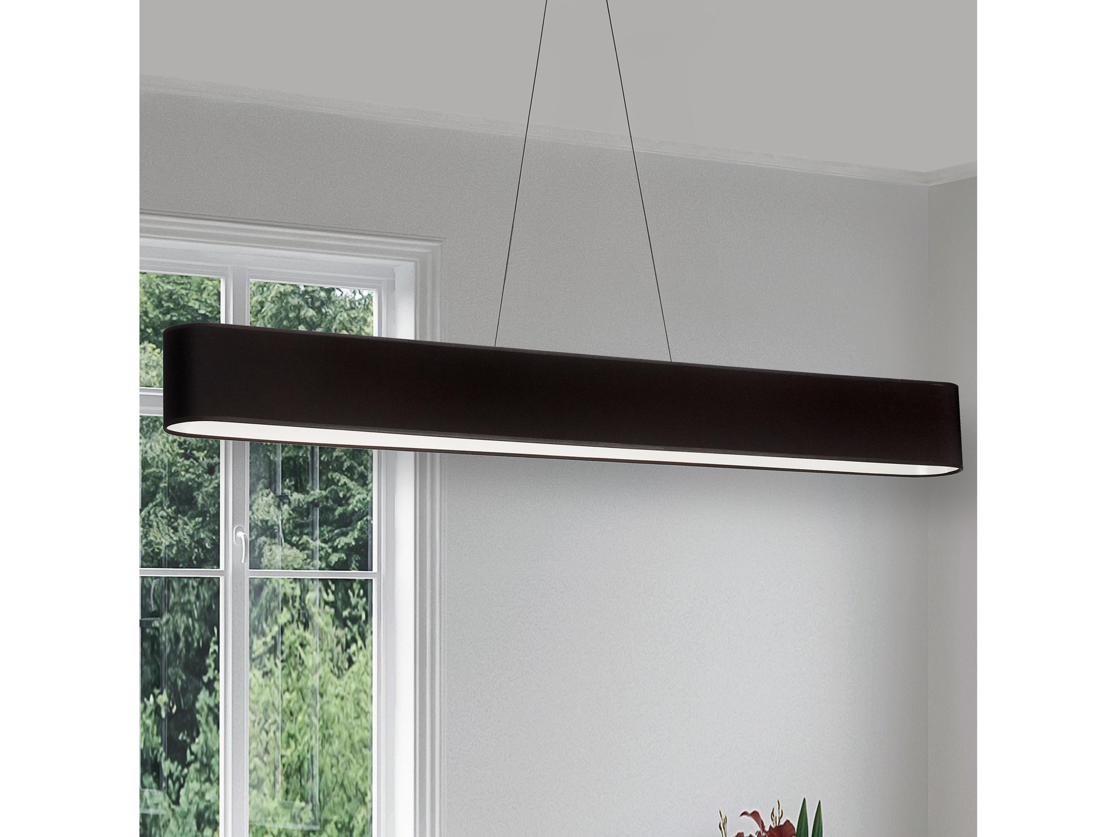 Dainolite Aubrey 1-Light Matte Black Linear Island Pendant