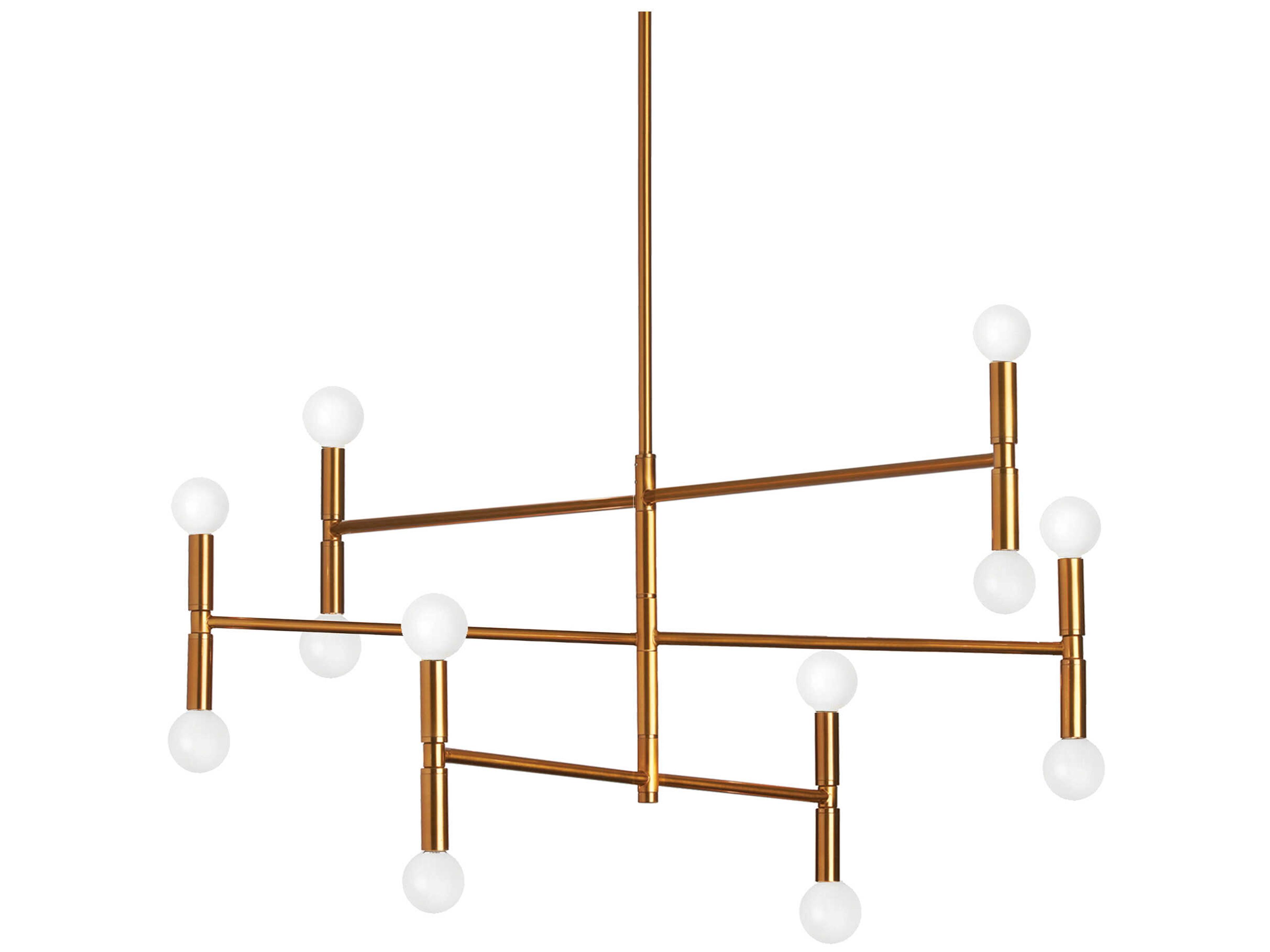 Ava 12-Light Vintage Bronze Linear Tiered Chandelier