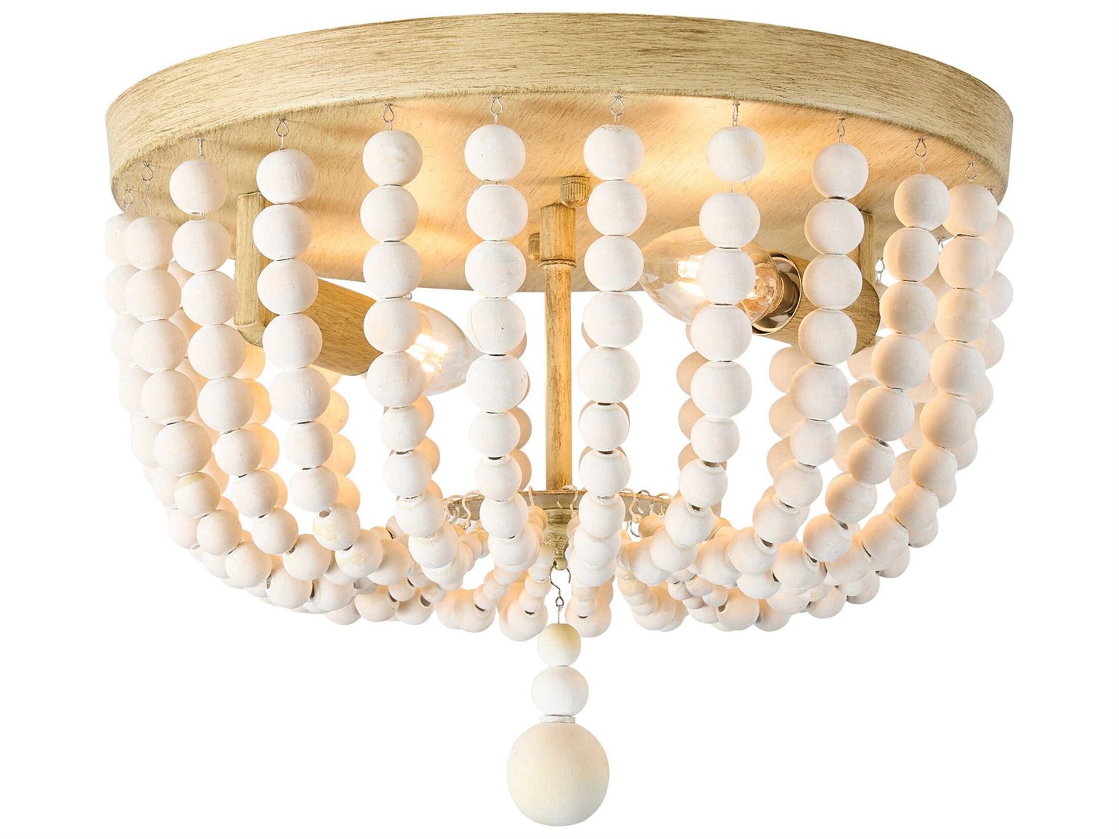 Dainolite Bridget 2-Light White Flush Mount