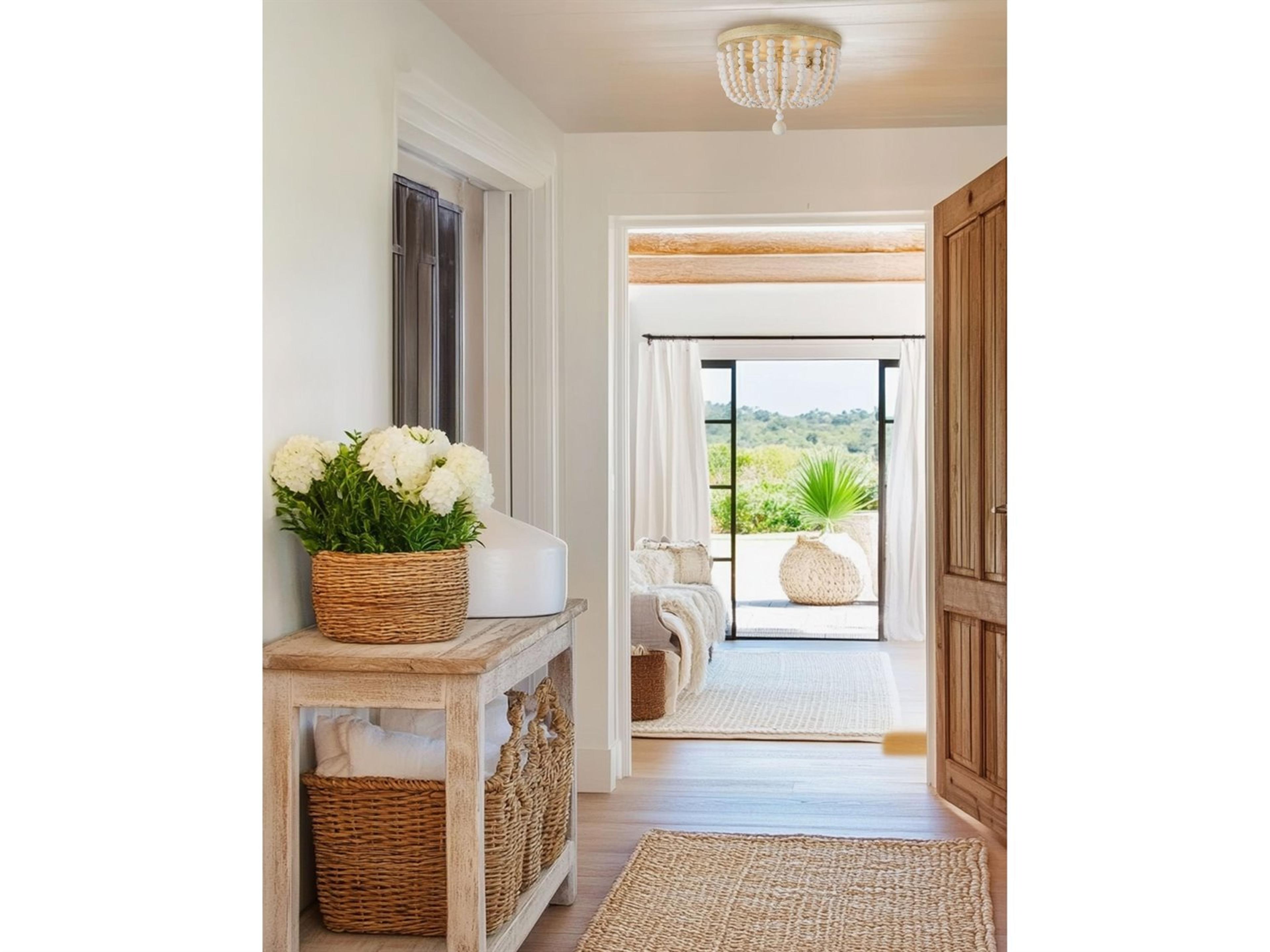 Dainolite Bridget 2-Light White Flush Mount