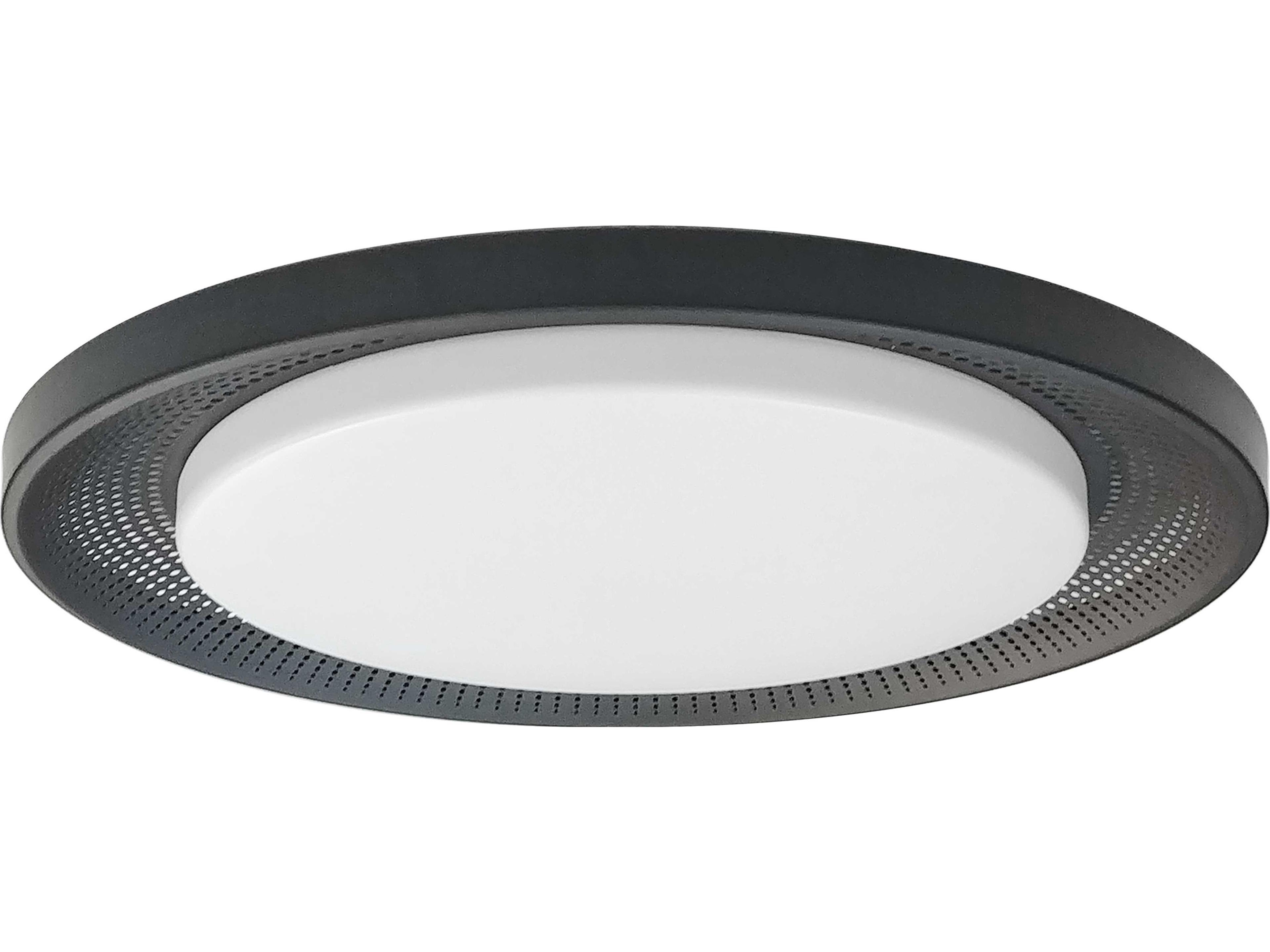 Boullier 1-Light Matte Black Round Flush Mount