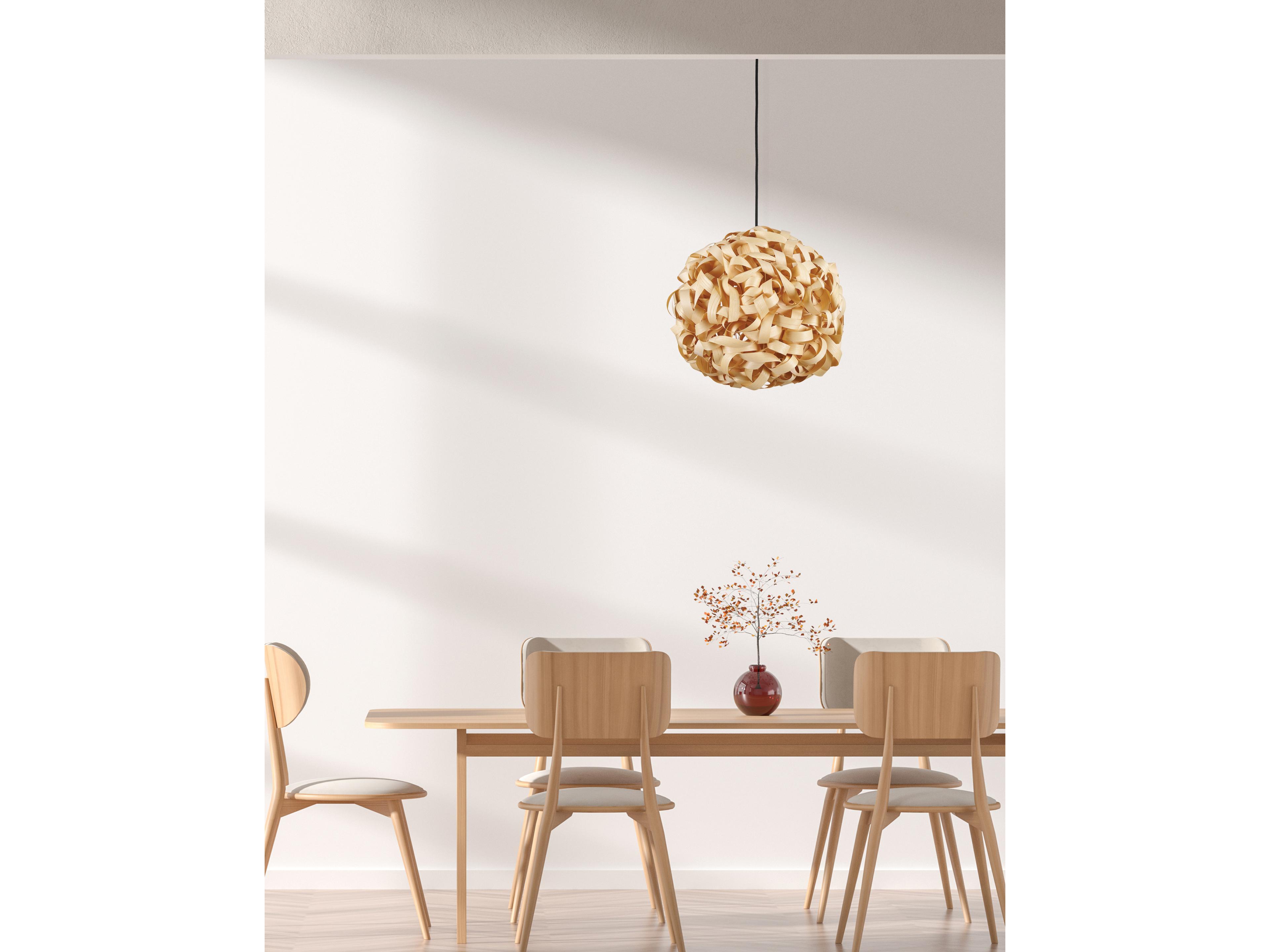 Dainolite Bailey 1-Light Natural Brown Globe Pendant