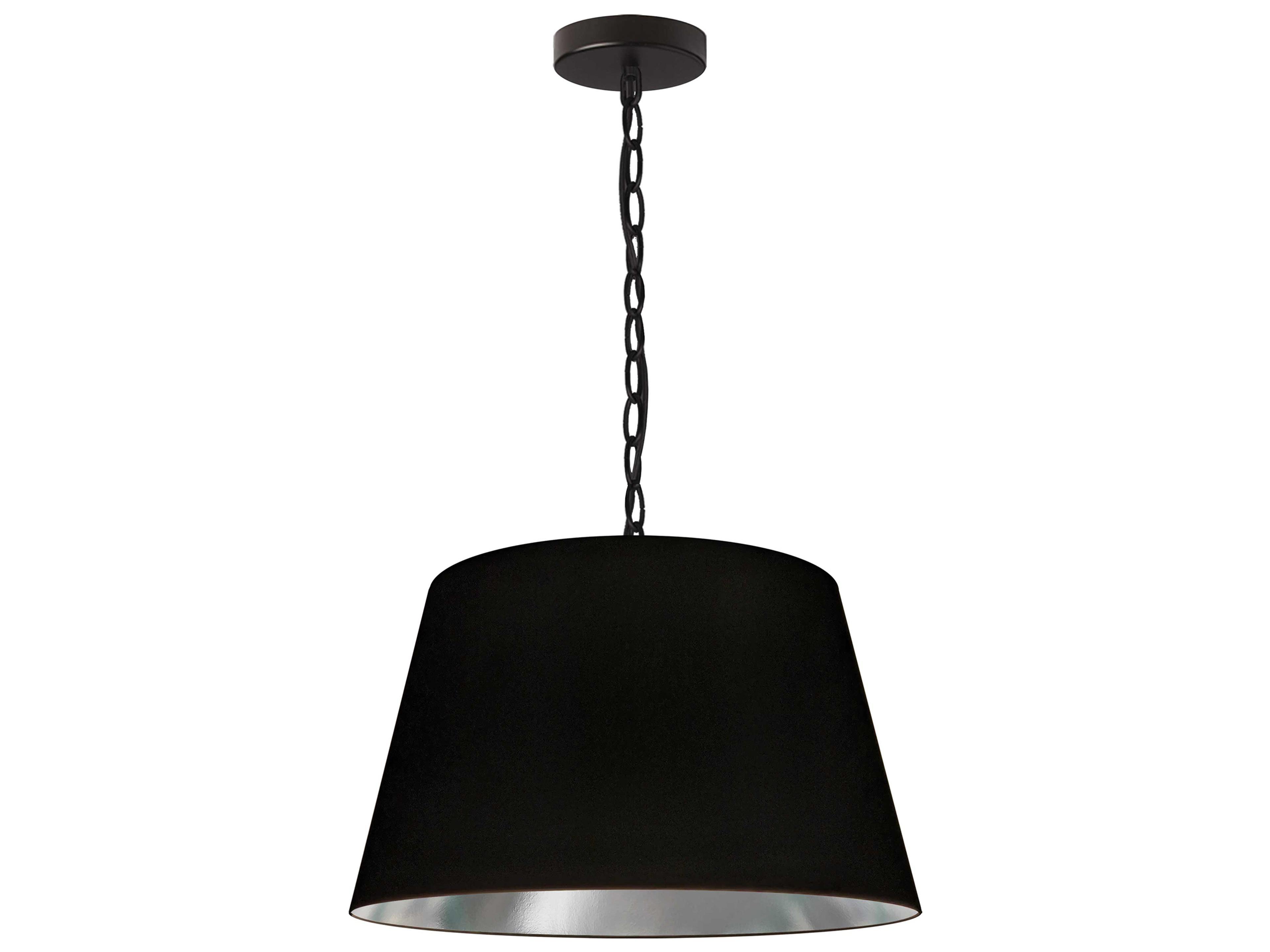 Brynn 1-Light Black Silver Pendant