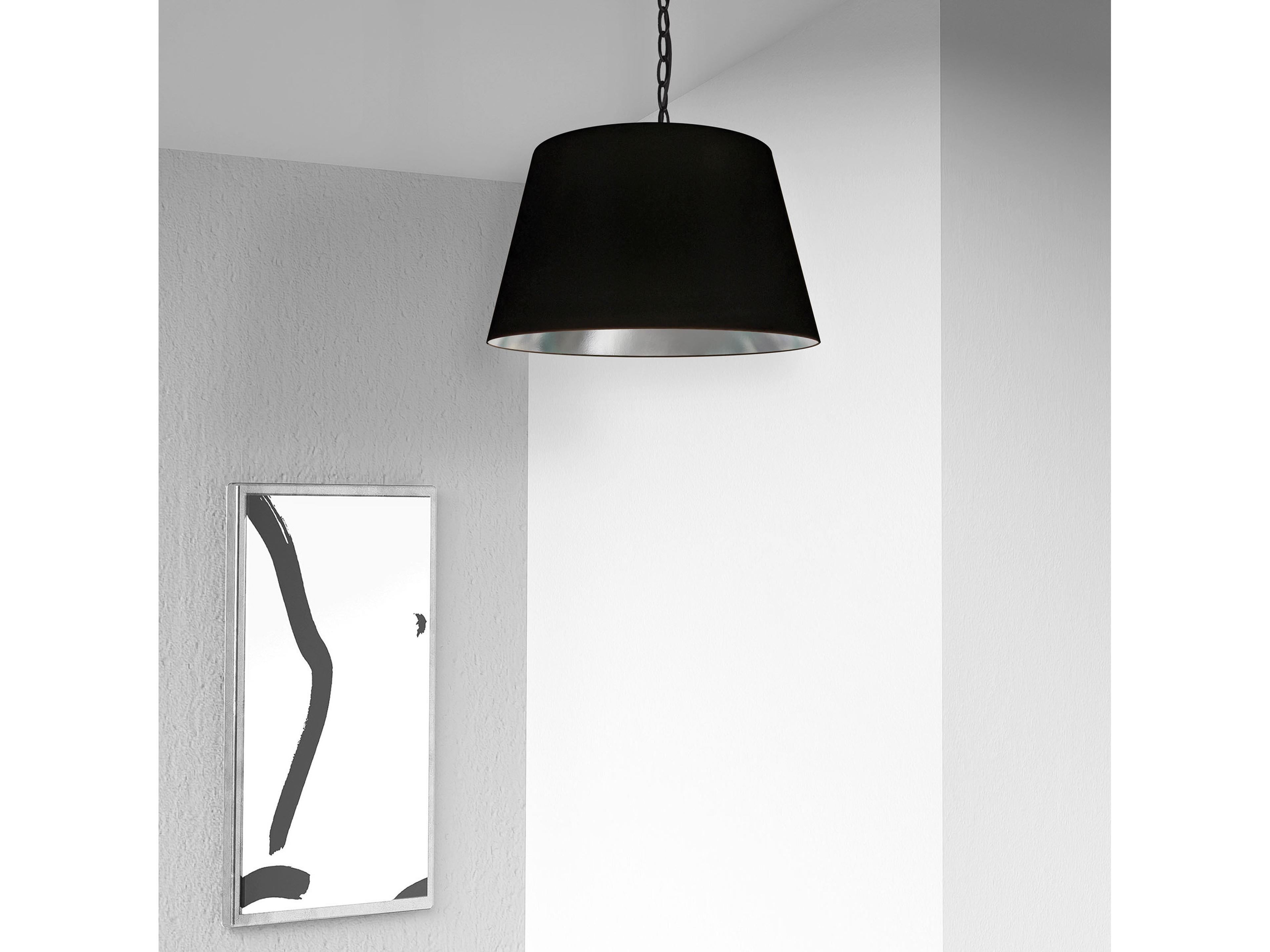 Dainolite Brynn 1-Light Black Silver Pendant