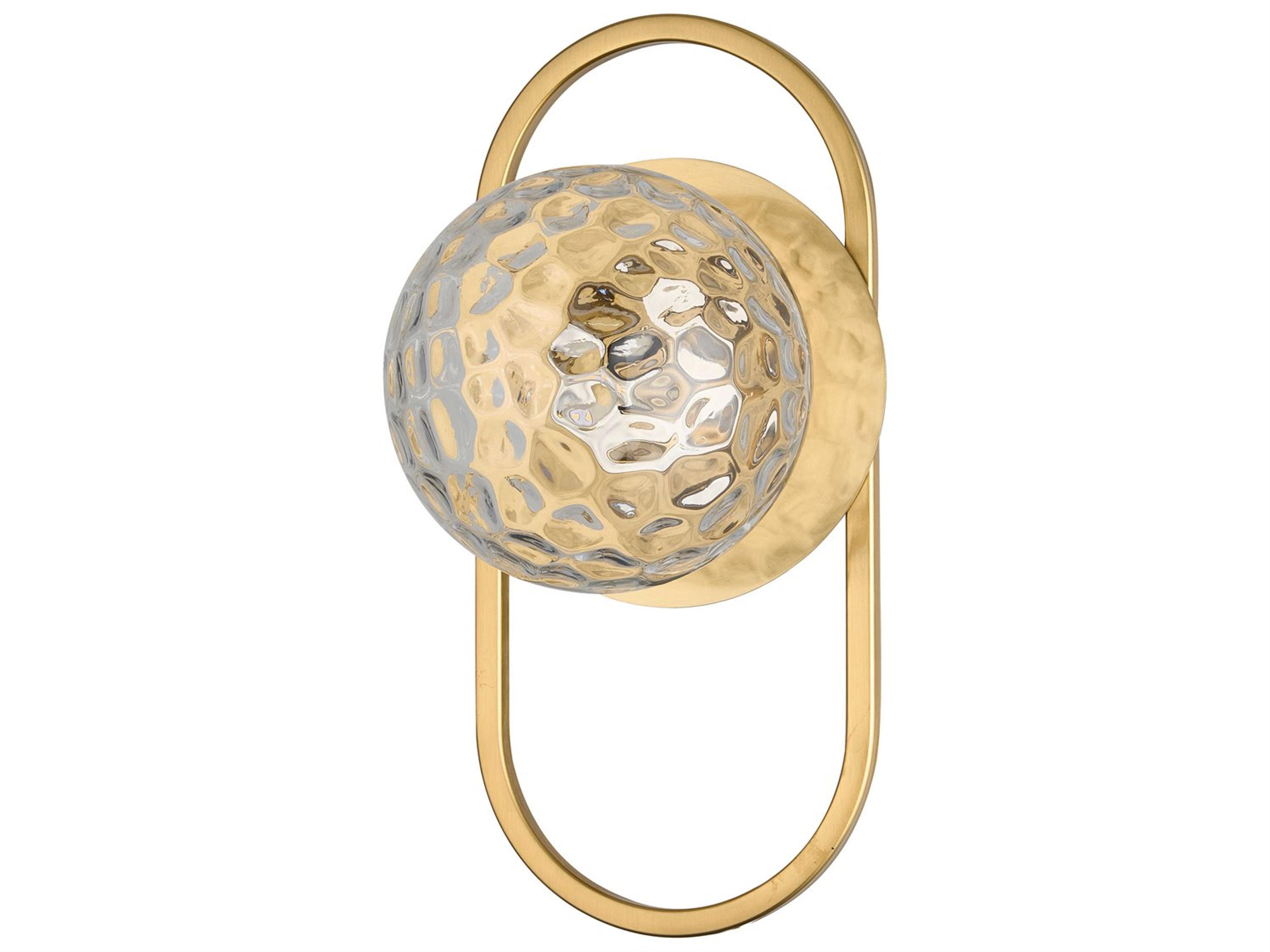 Dainolite Burlat 1-Light Aged Brass Gold Wall Sconce