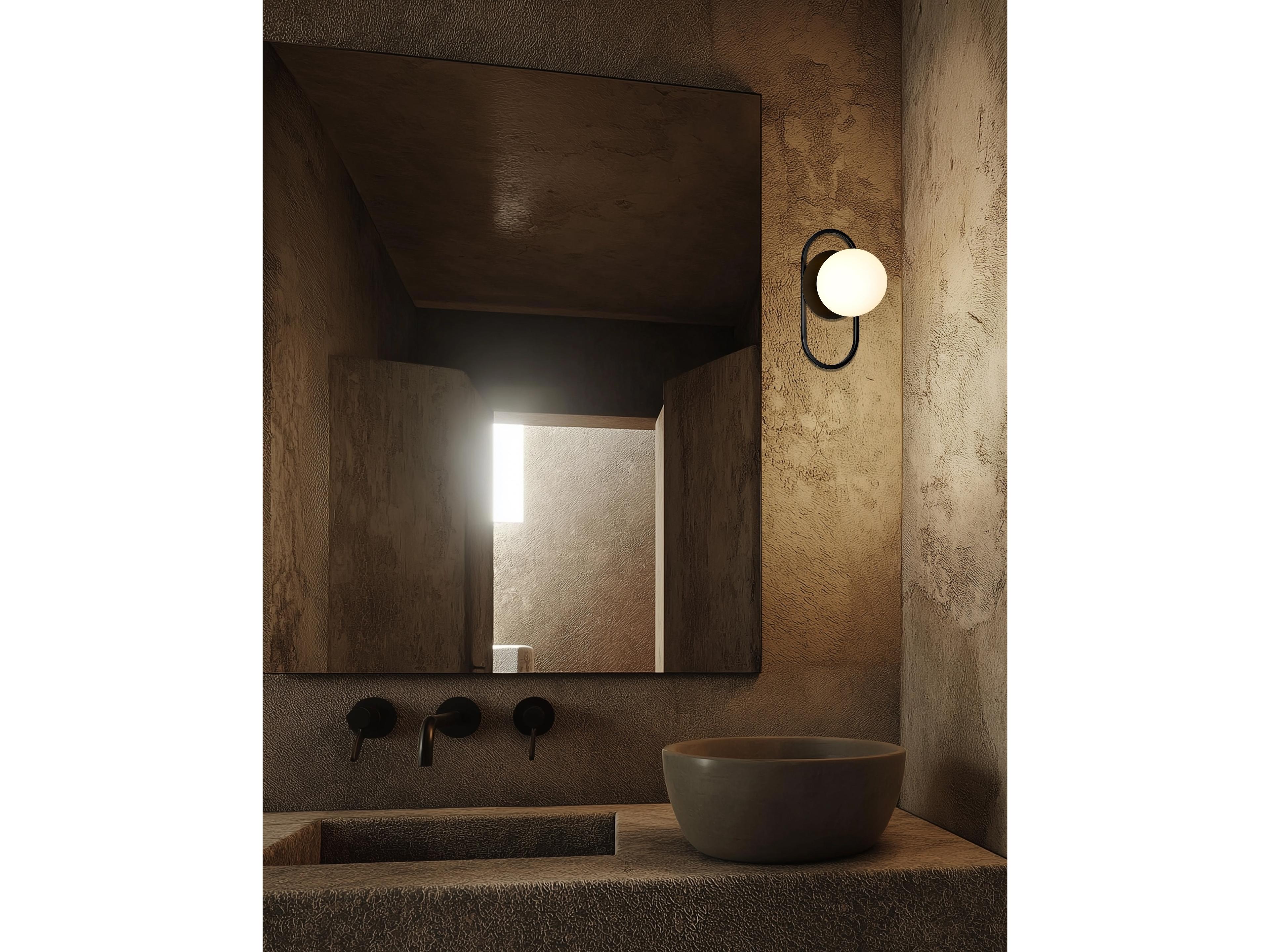 Dainolite Burlat 1-Light Matte Black Wall Sconce